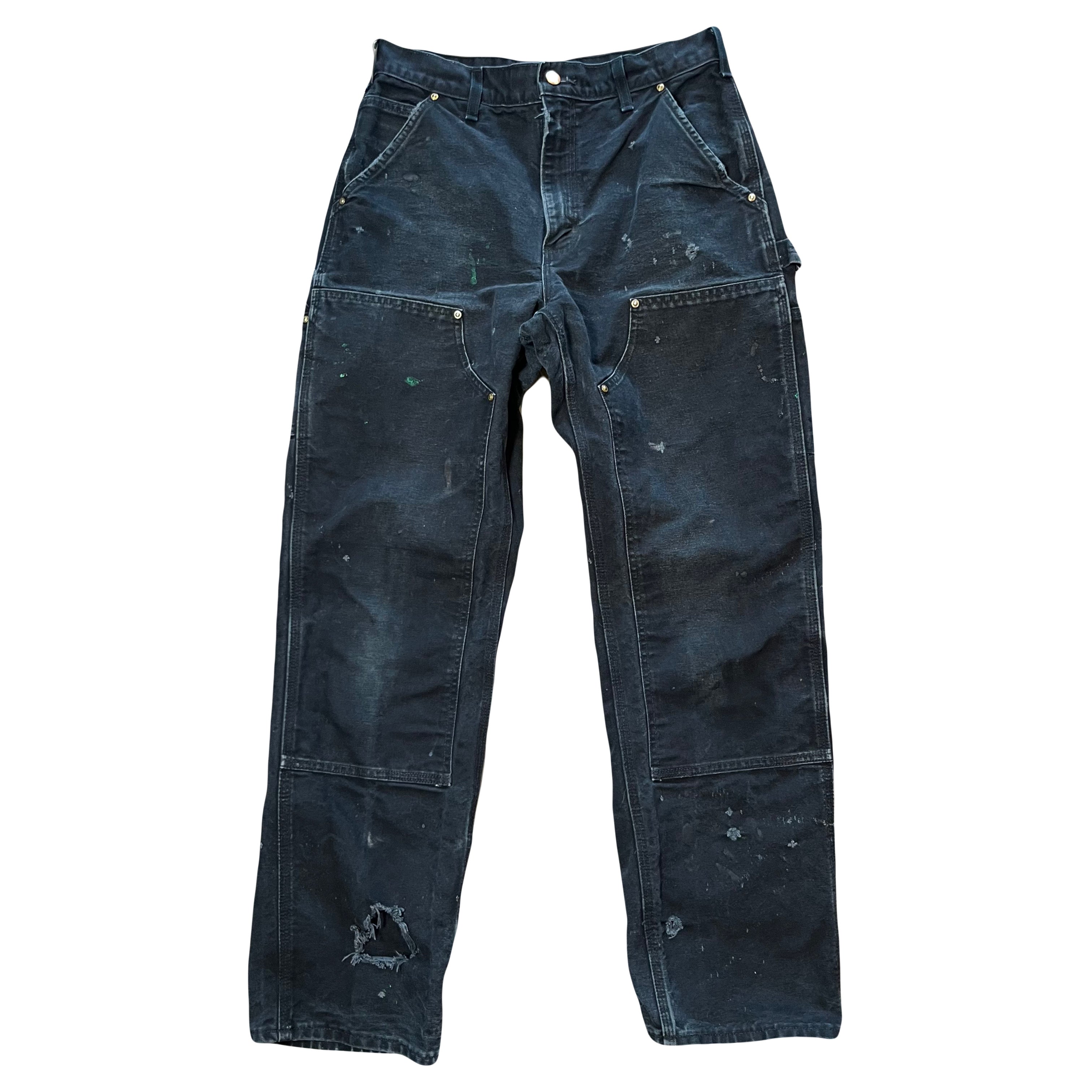 Vintage Carhartt B01 Distressed Double Knee Denim 29