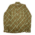 90s Plaid Green Button Up L