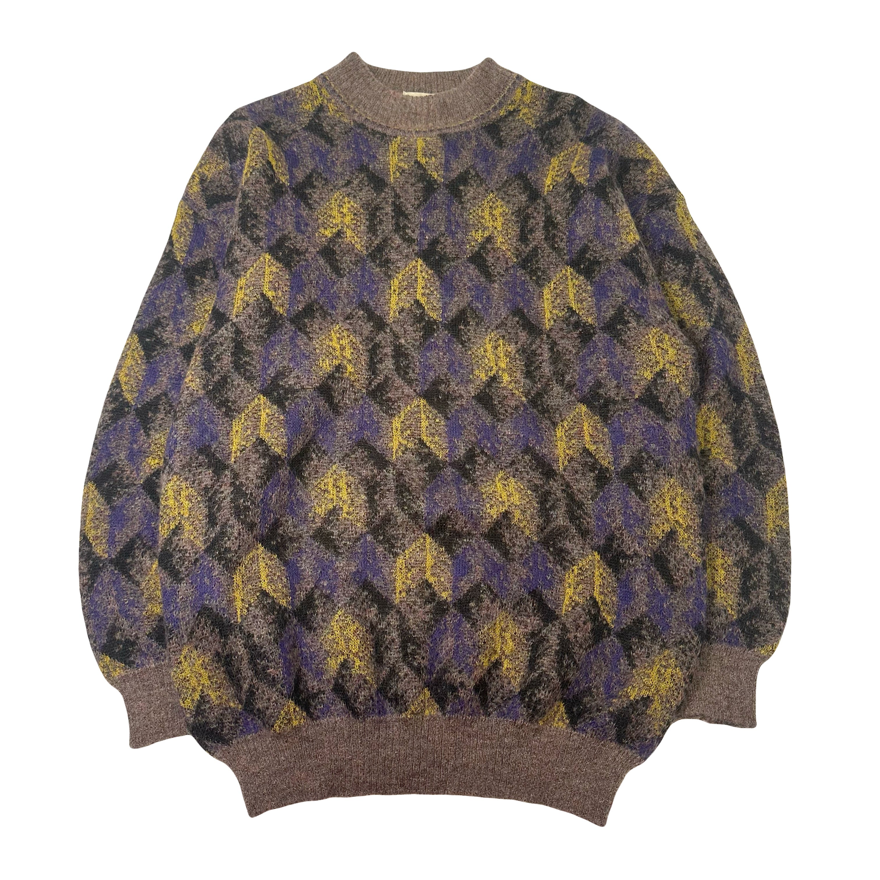 Vintage Avanrata Italy Pattern Knit Sweater XL