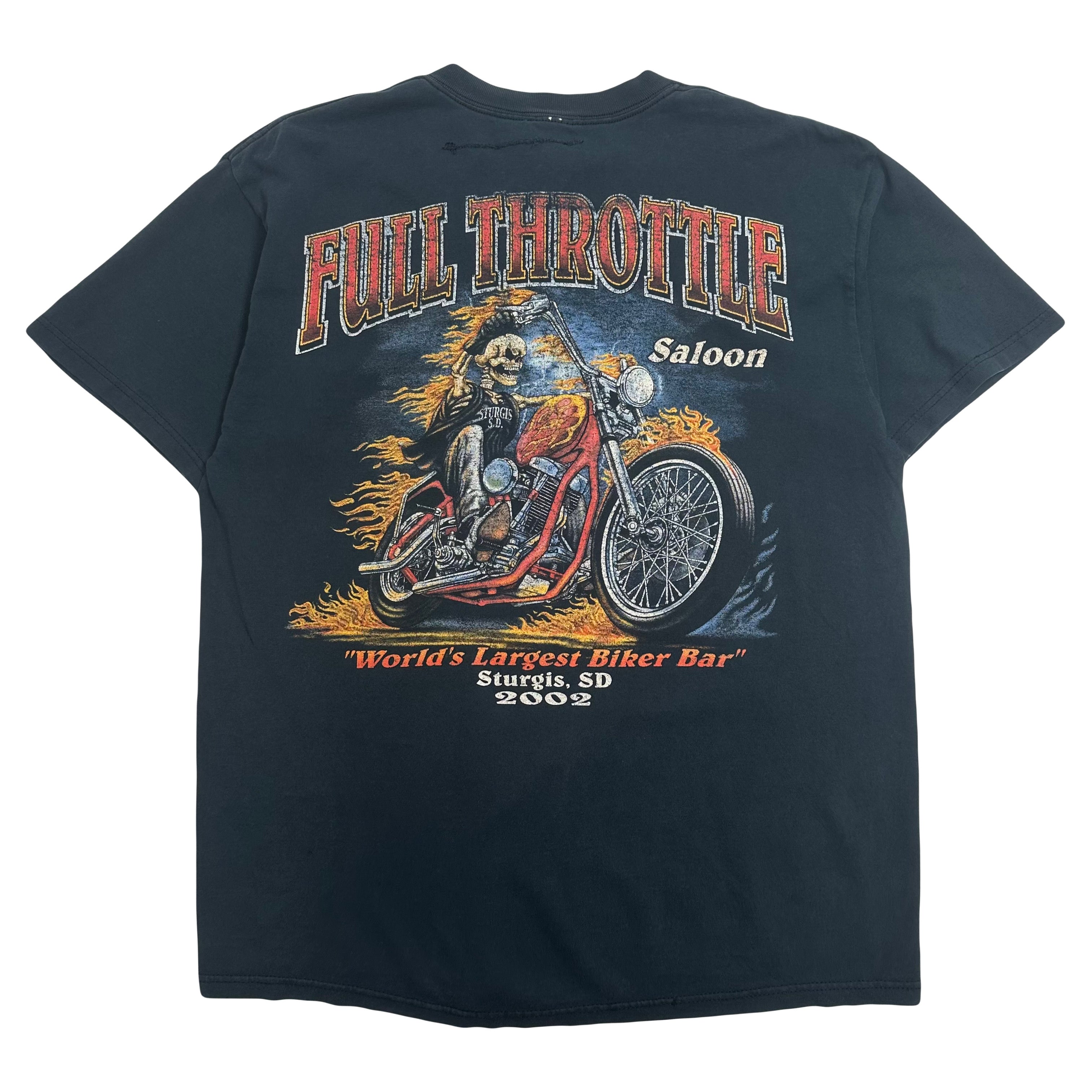 2002 Sturgis Full Throttle Saloon Distressed Tee L