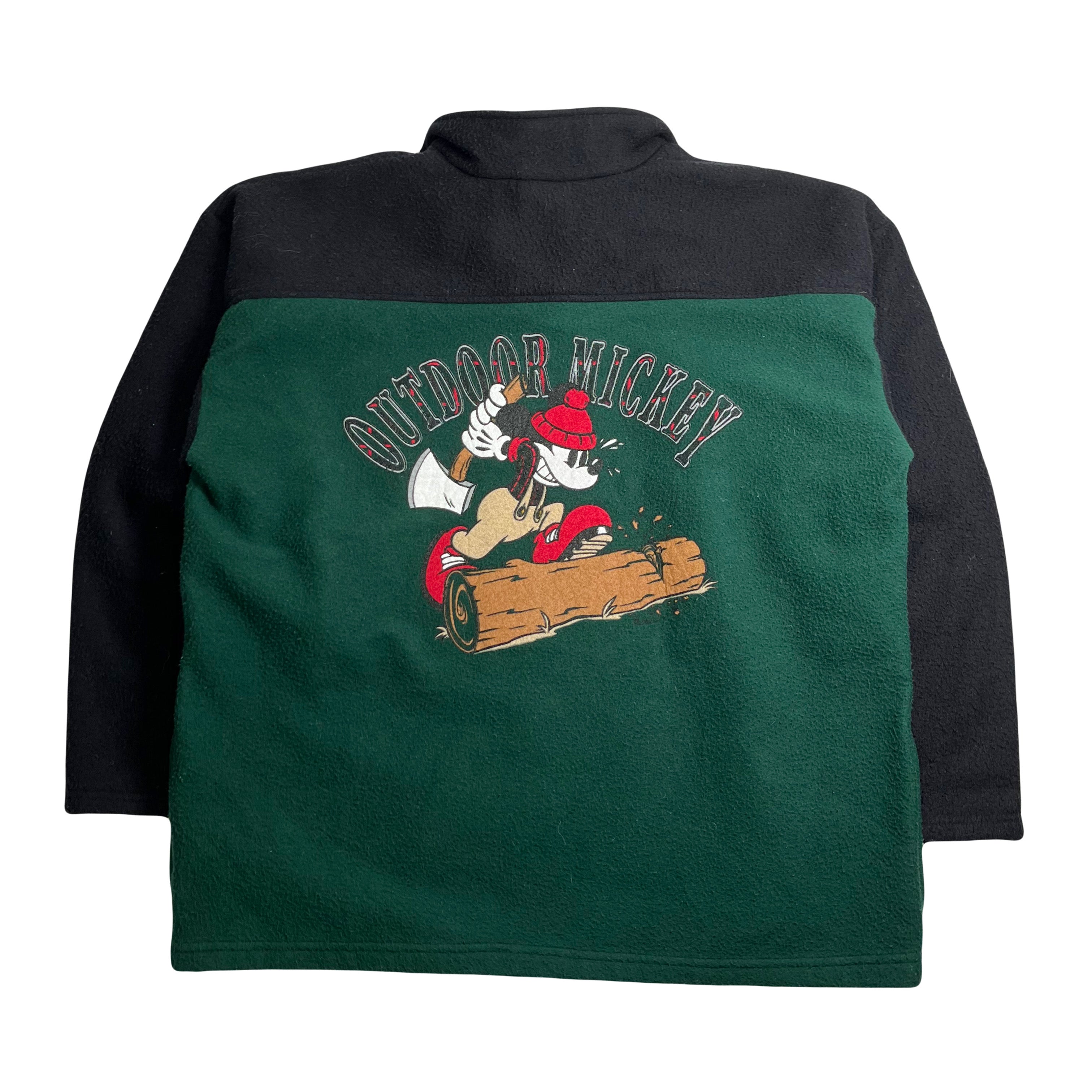 Vintage Disney Outdoor Mickey Two-Tone Fleece Pullover XL