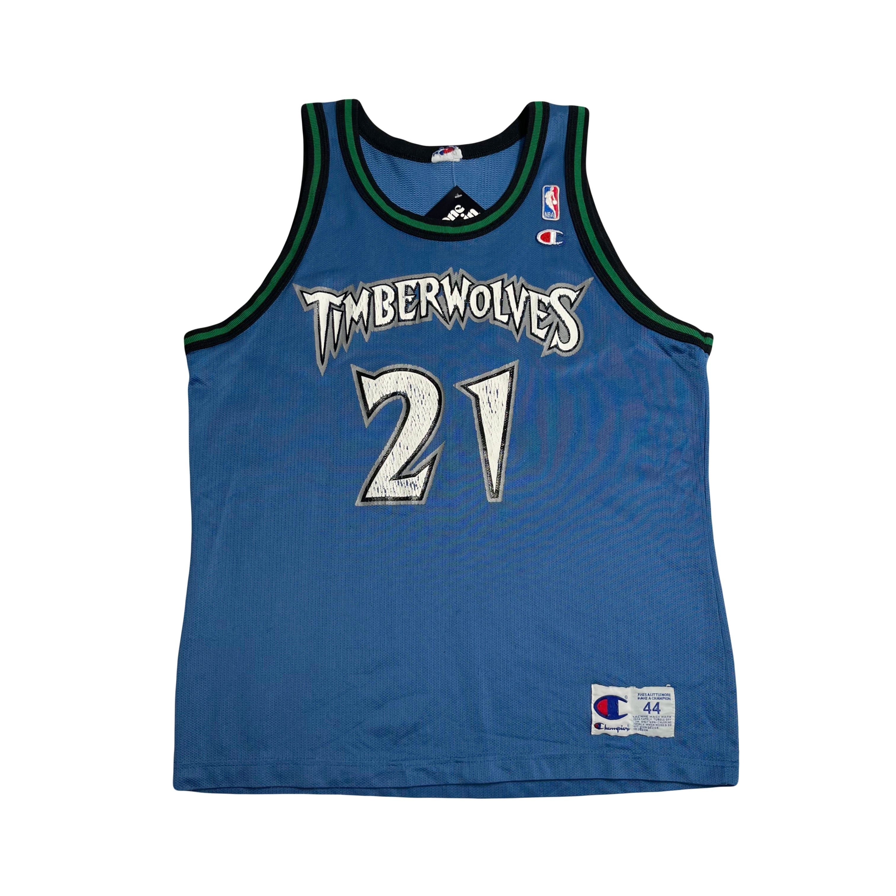 Vintage Champion Minnesota Timberwolves Kevin Garnett Jersey L
