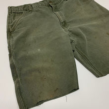 Load image into Gallery viewer, Green Carhartt Carpenter Shorts 36
