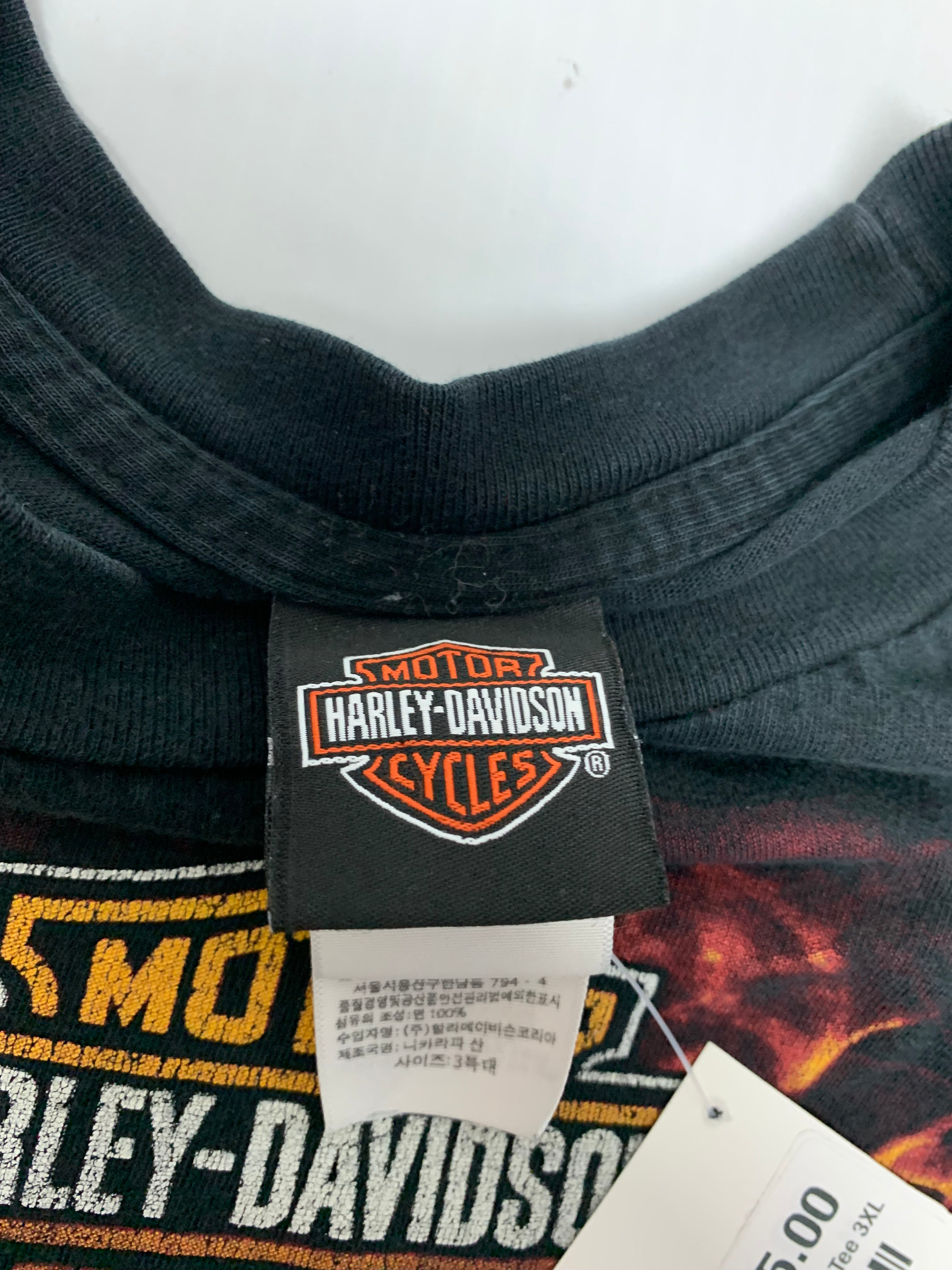 Harley Davidson Flames Wolf Tee 3XL