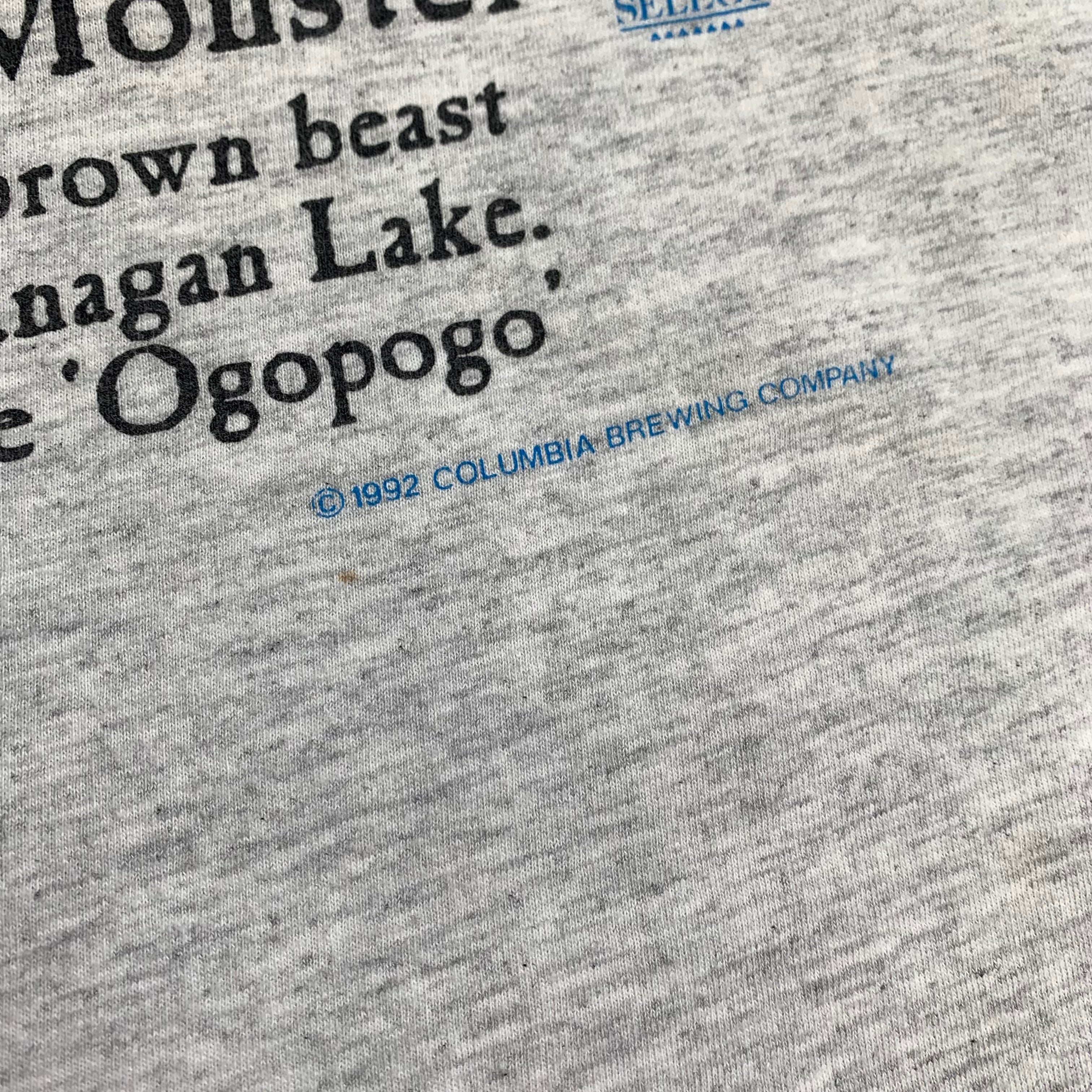 1992 Kokanee Beer Long-Neck Monster Okanagan Tee L