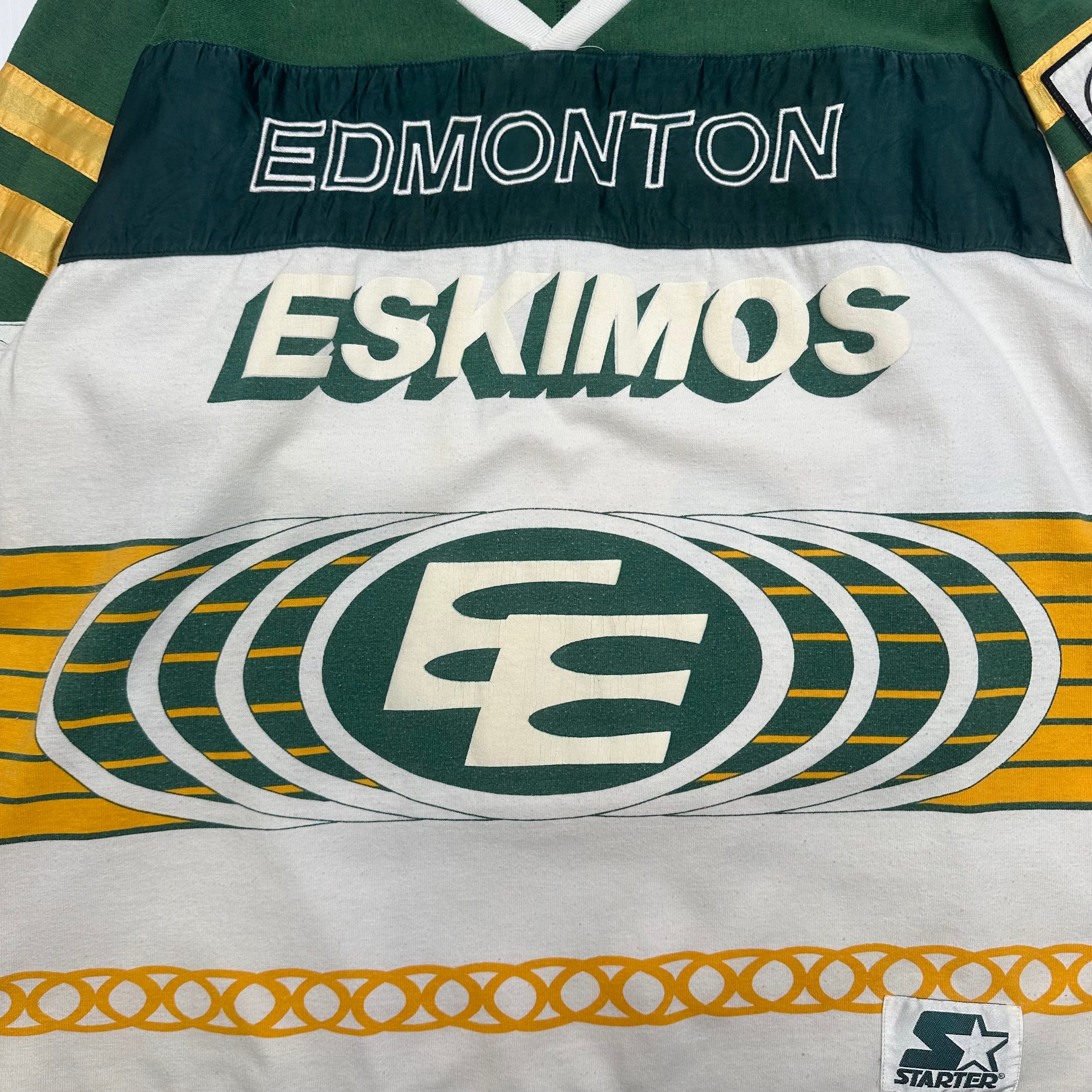 80s Starter Edmonton Eskimos AOP Cotton Jersey XL
