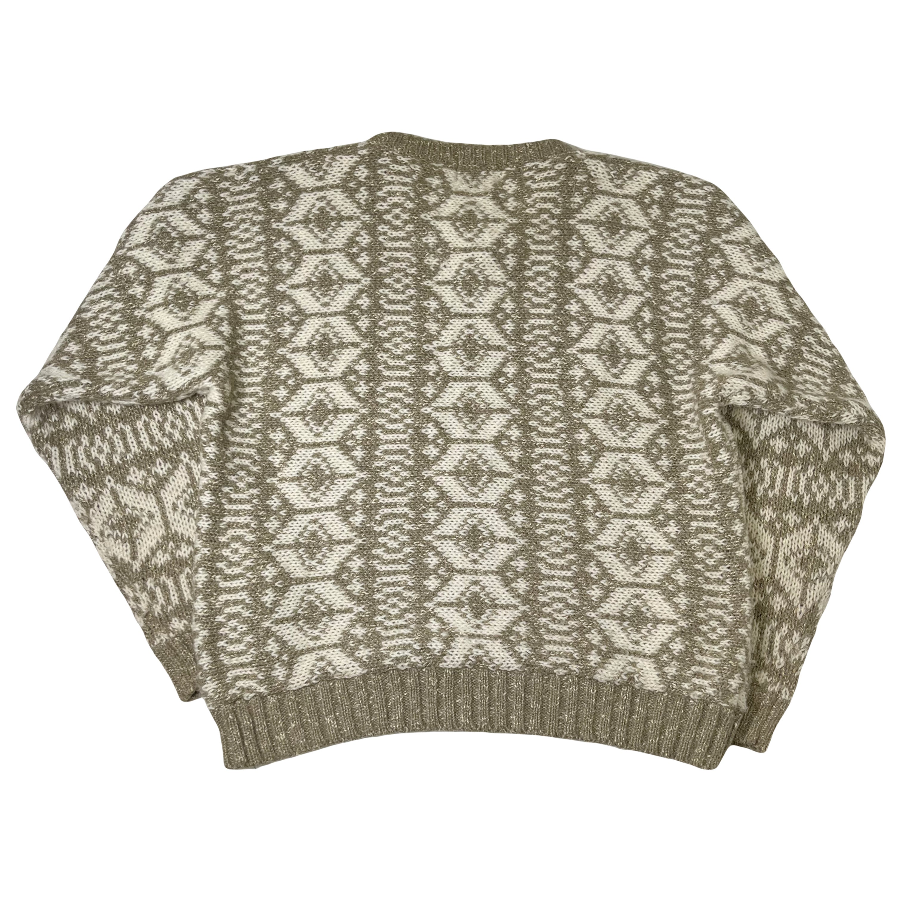 Vintage North Country Pattern Knit Sweater XL