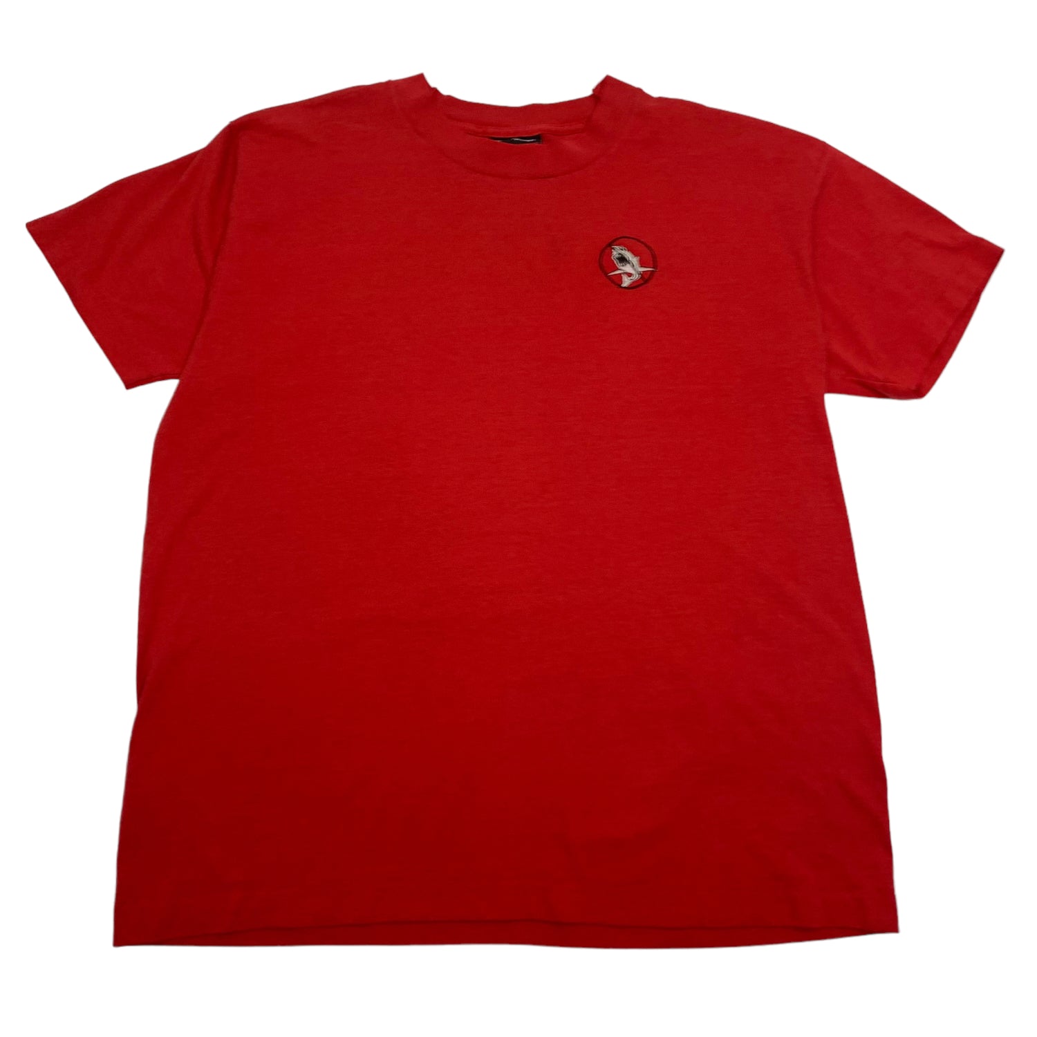 Vintage No Sharks Red Tee XL