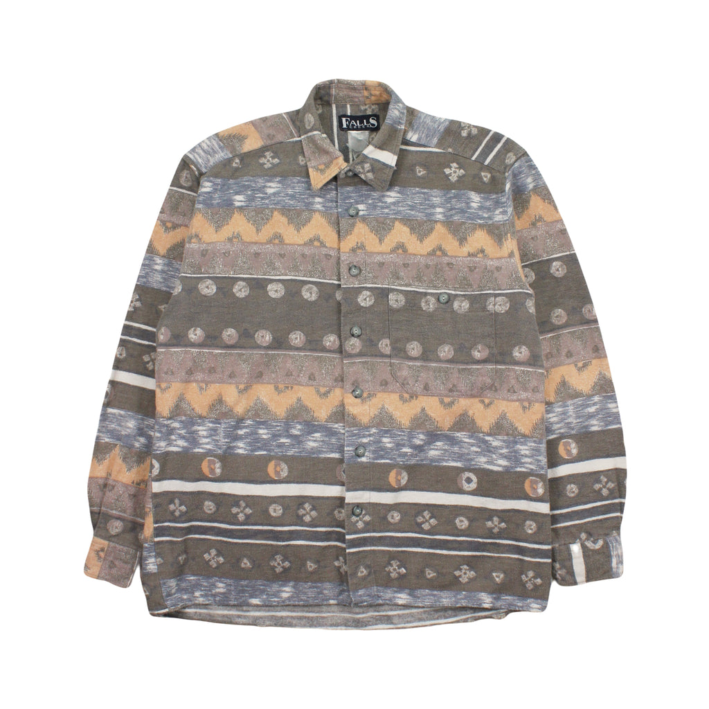 Vintage Falls Creek Pattern Button Up Shirt M