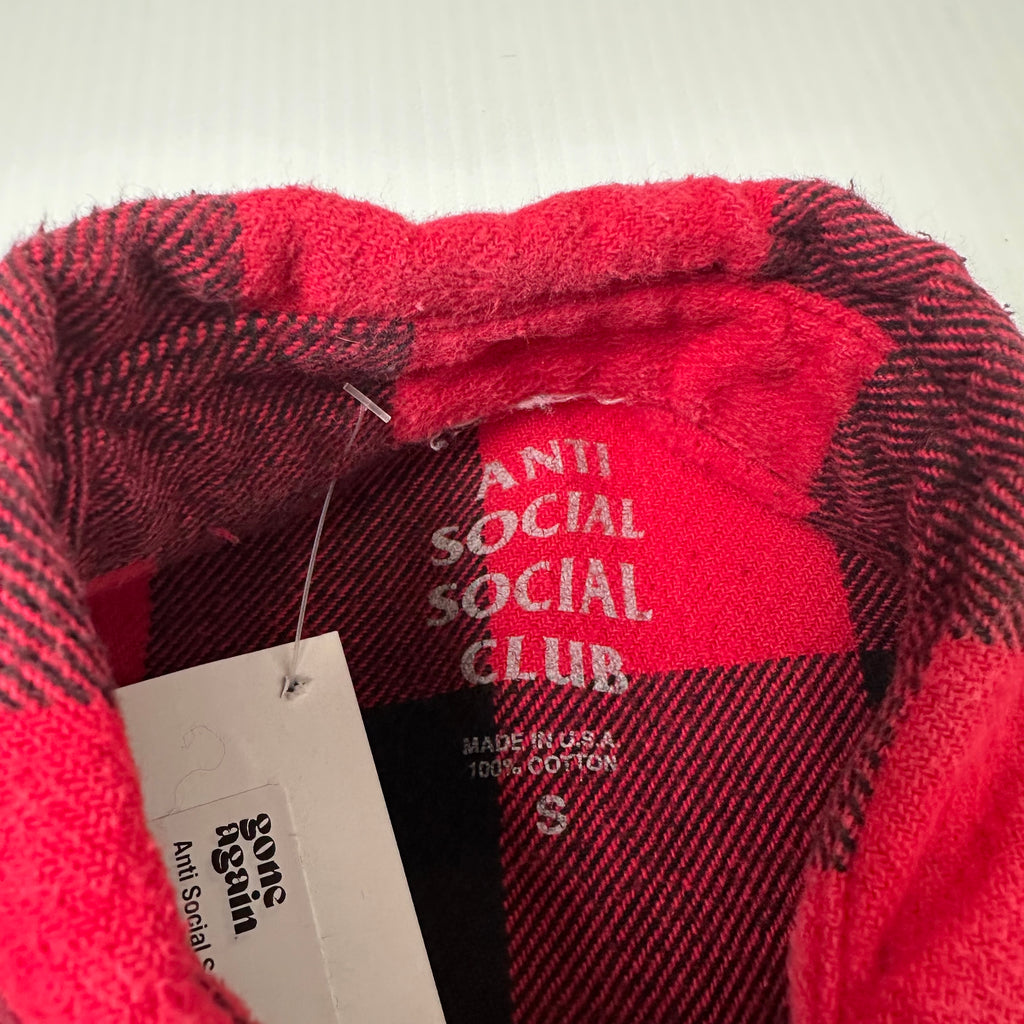 Anti Social Social Club Blossom Plaid Button Up Shirt S