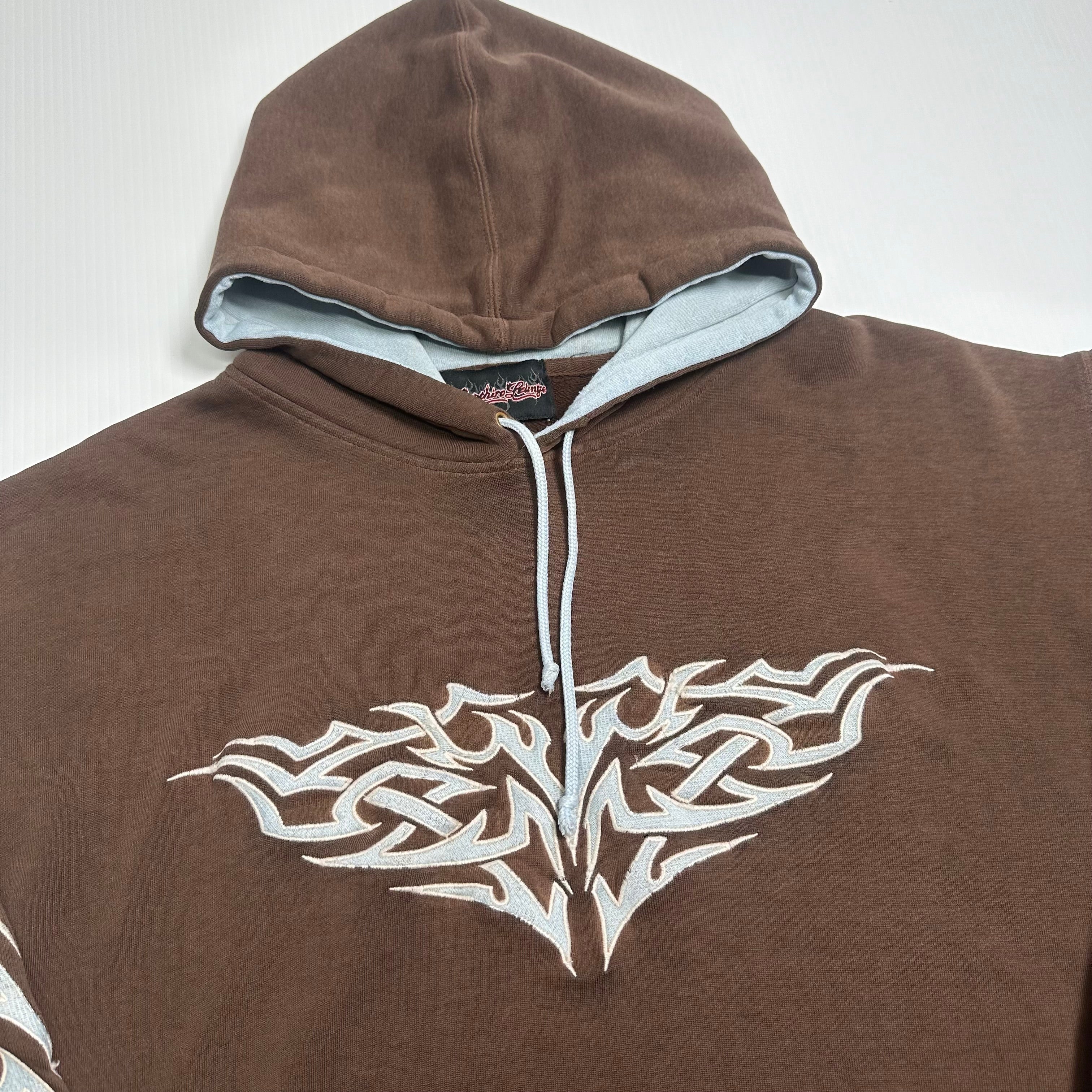 Y2K Sapphire Lounge Embroidered Hoodie XXL