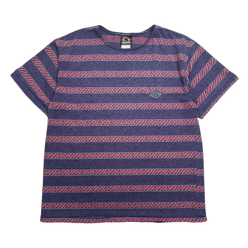 Vintage Gotcha Striped Pattern Tee S
