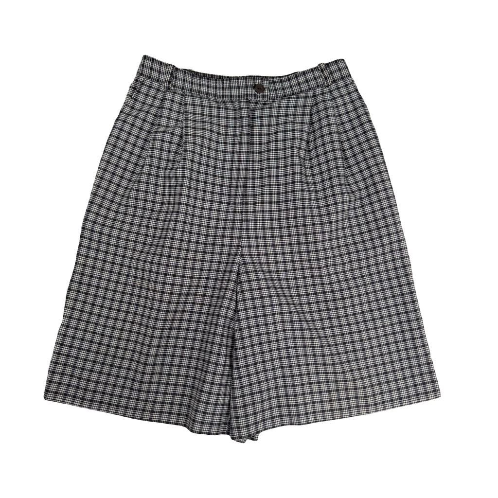 Vintage Tradition Plaid Pleated Baggy Shorts Women's 12