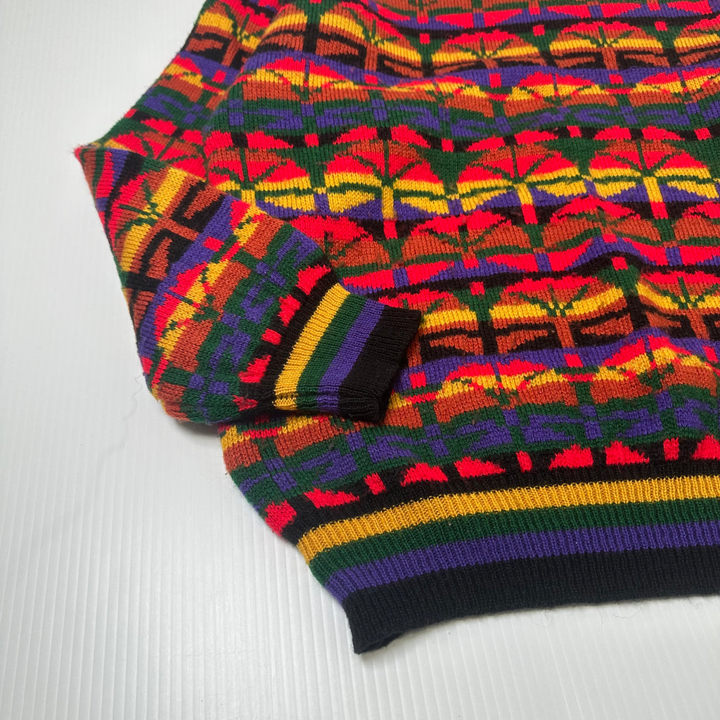Vintage Bay Club Pattern Knit Sweater L