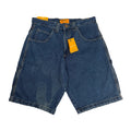 Burnt Baggy Dark Wash Denim Shorts 32