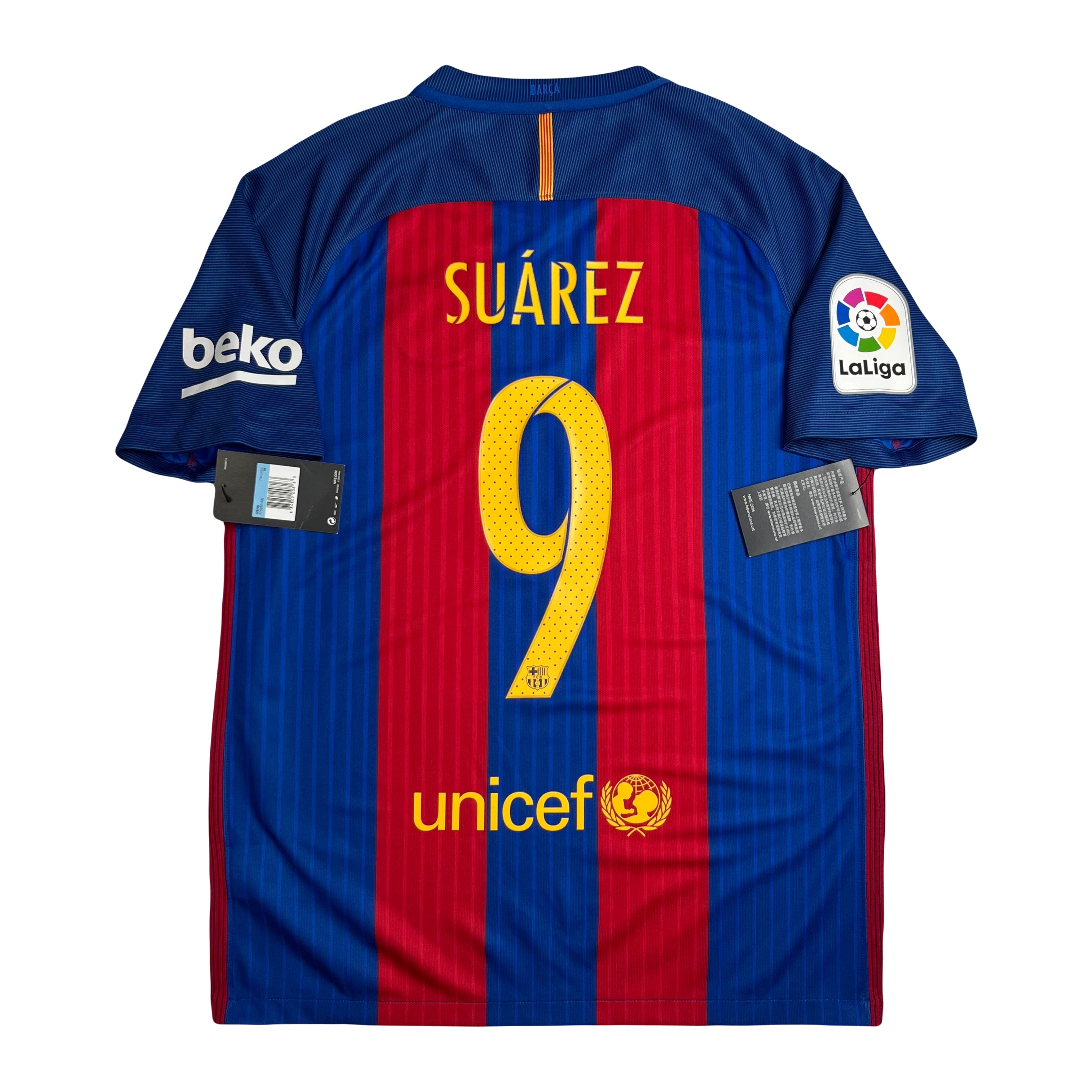 2016-17 Nike Barcelona Suarez Home Kit M