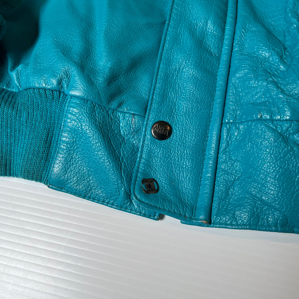 Vintage Fans Choice Charlotte Hornets Leather Jacket XL