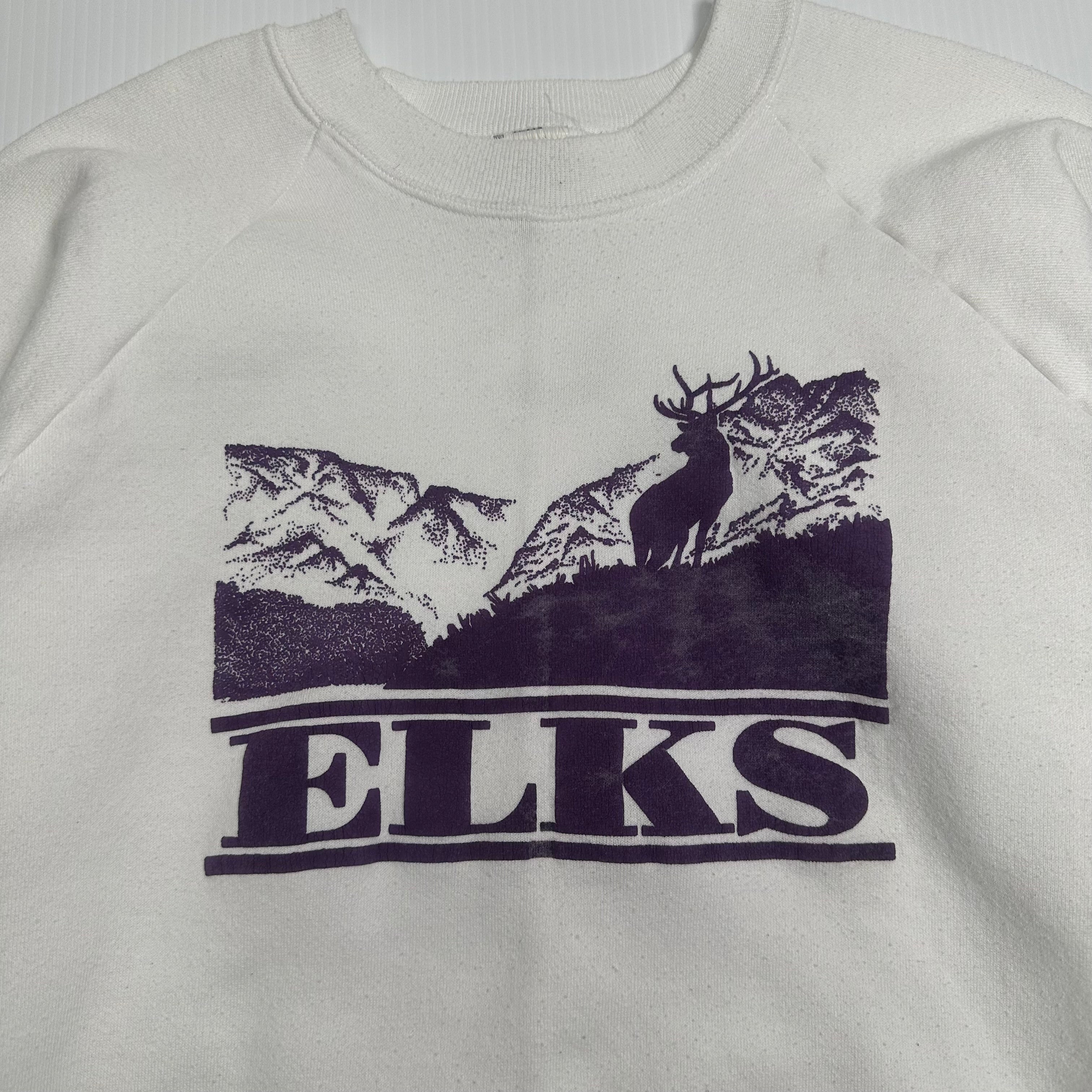 Vintage Elks Animal Nature Crewneck XL