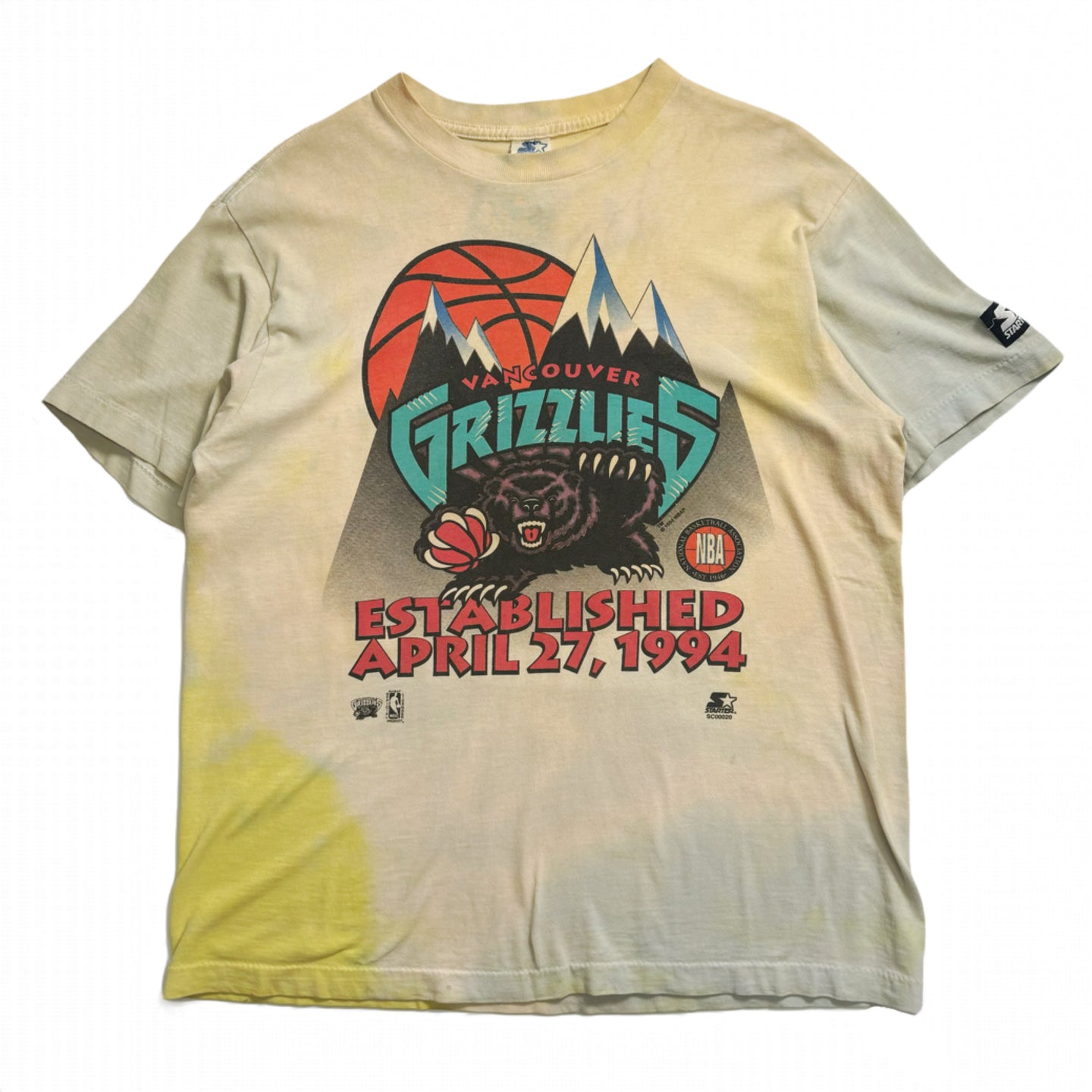 1994 Starter Vancouver Grizzlies Inaugural Tie Dye Tee M