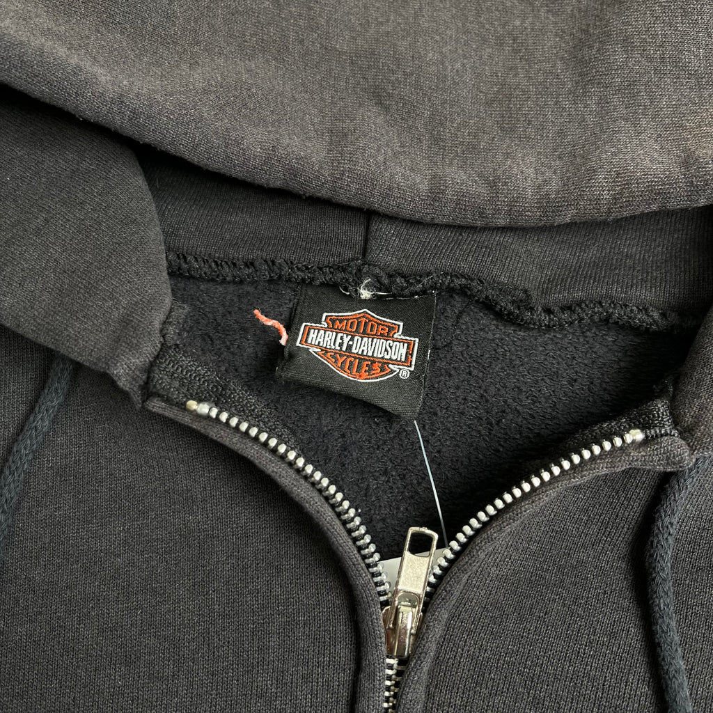 Vintage Harley Davidson Vancouver Flame Zip Hoodie XXL