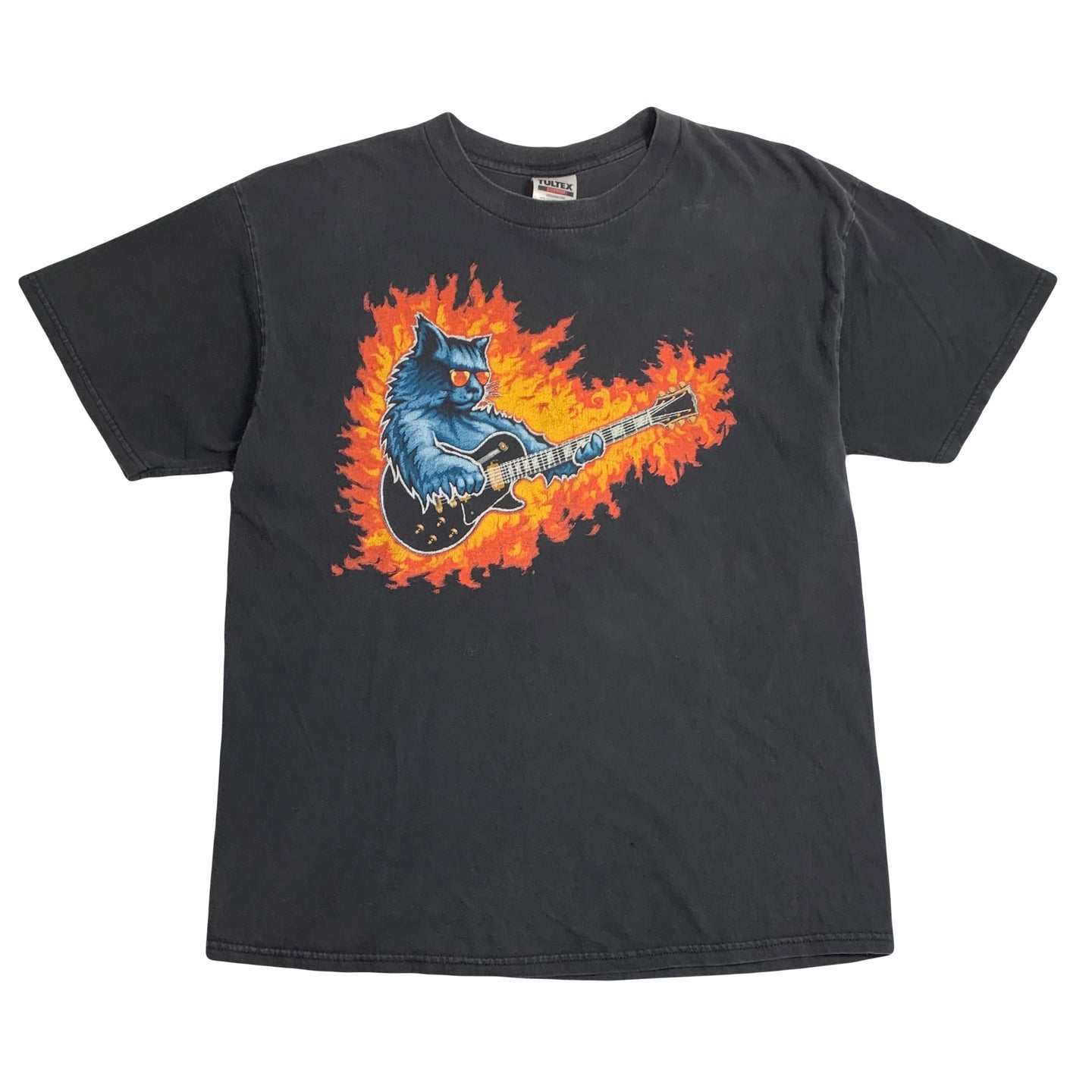 1999 B.B. King Blues Festival Cat Flames Graphic Tee XL