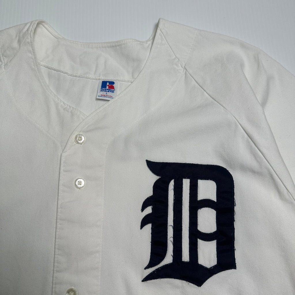 Vintage Russell Athletic Detroit Tigers Baseball Jersey L