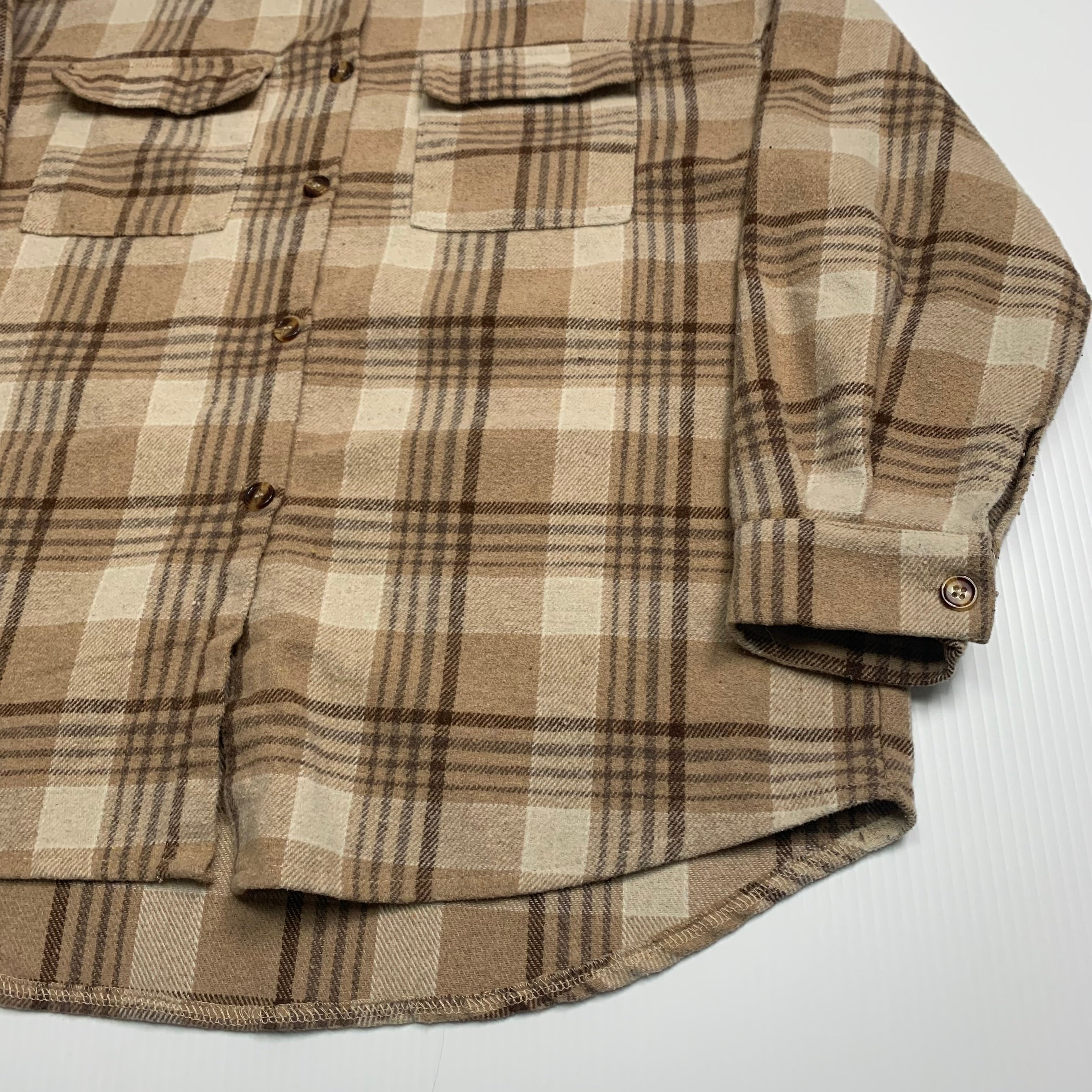 Brown Plaid Flannel M
