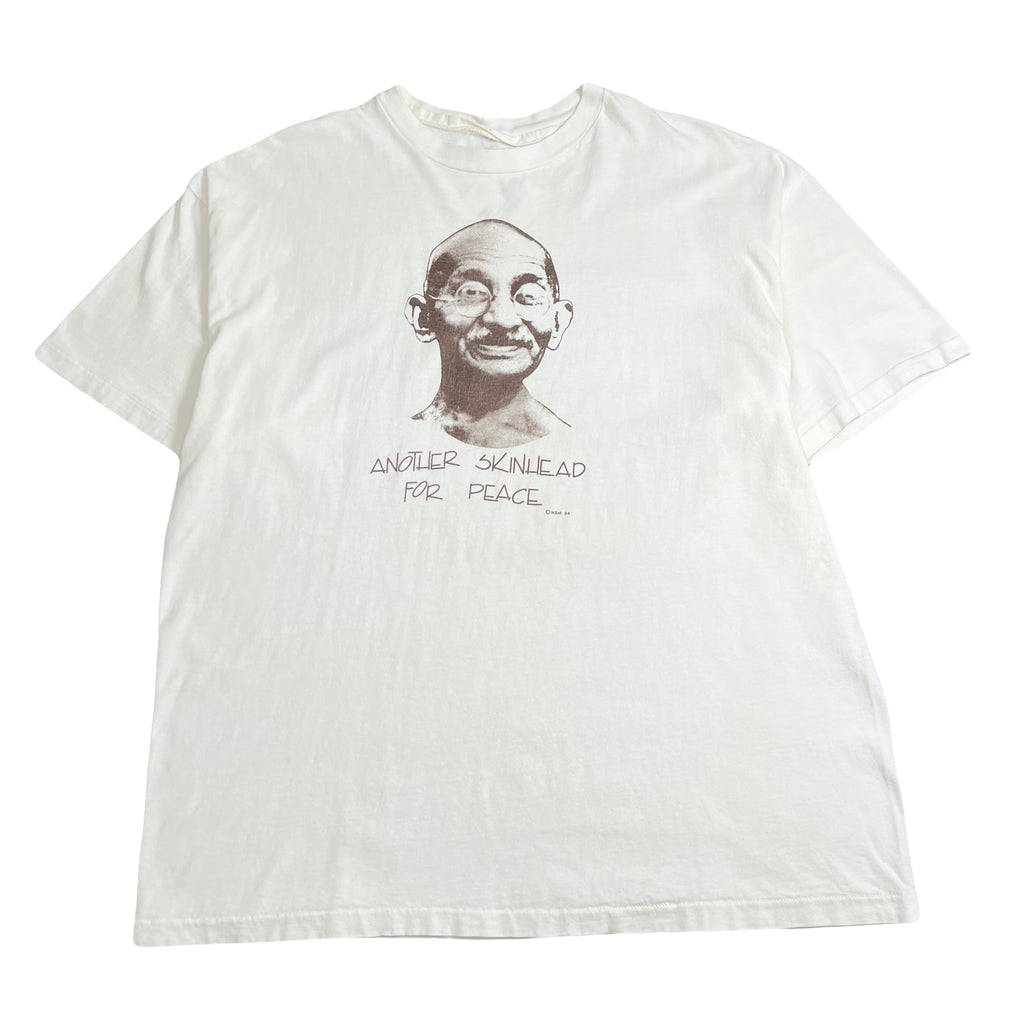 1984 Mahatma Gandhi "Another Skinhead For Peace" Tee XL