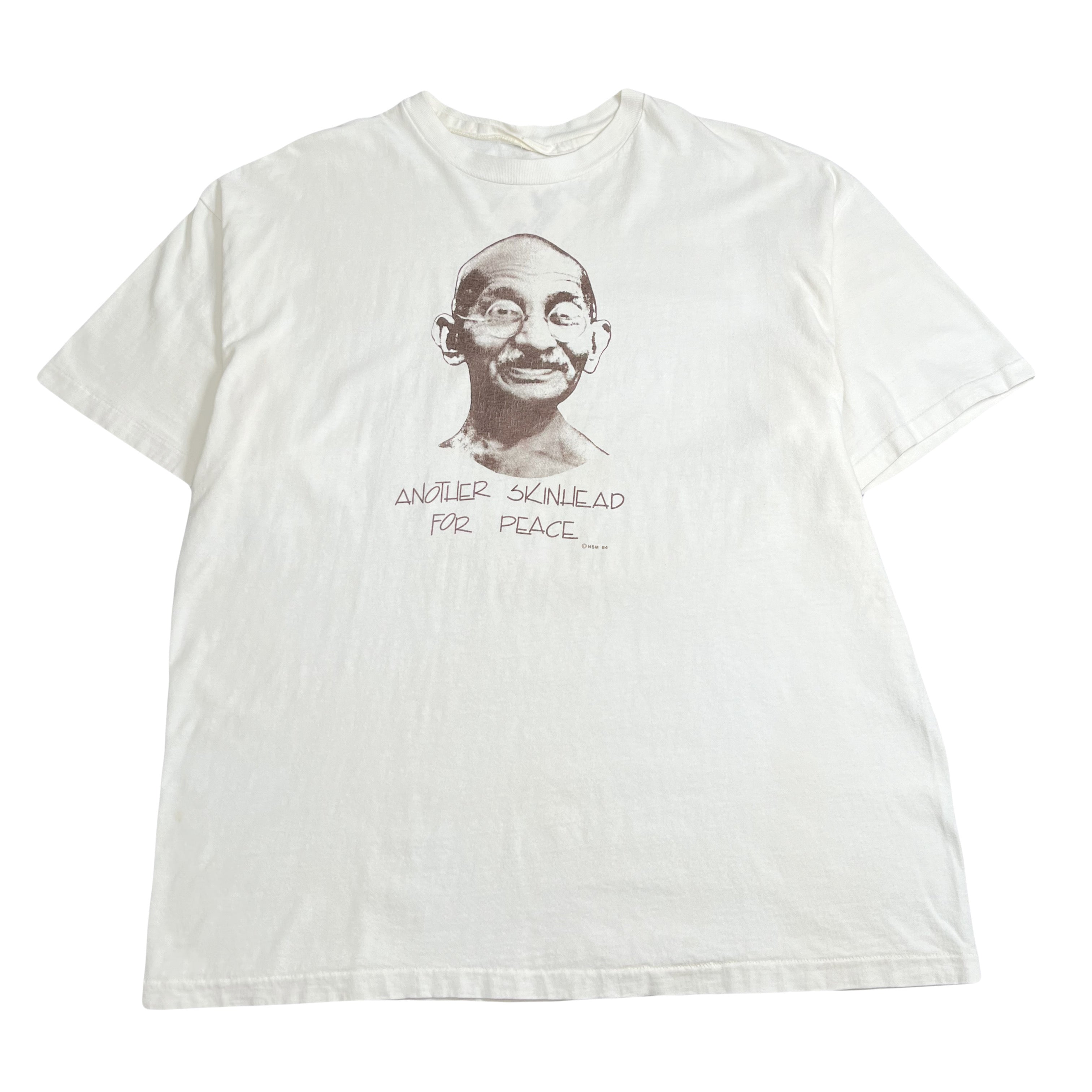1984 Mahatma Gandhi "Another Skinhead For Peace" Tee XL