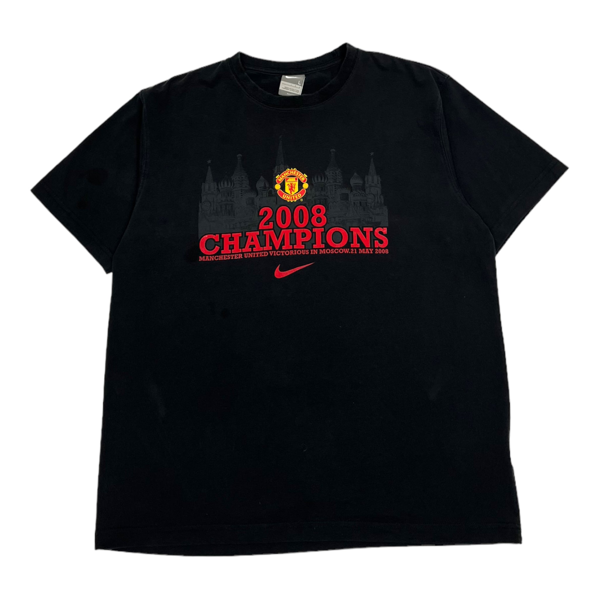 08’ Champs Manchester United Nike Tee L