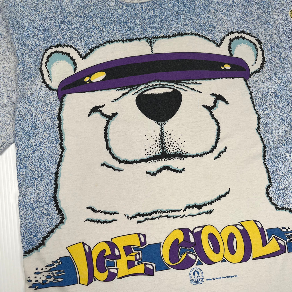 90s Labatt's Blue Light Ice Cool Polar Bear Tee L