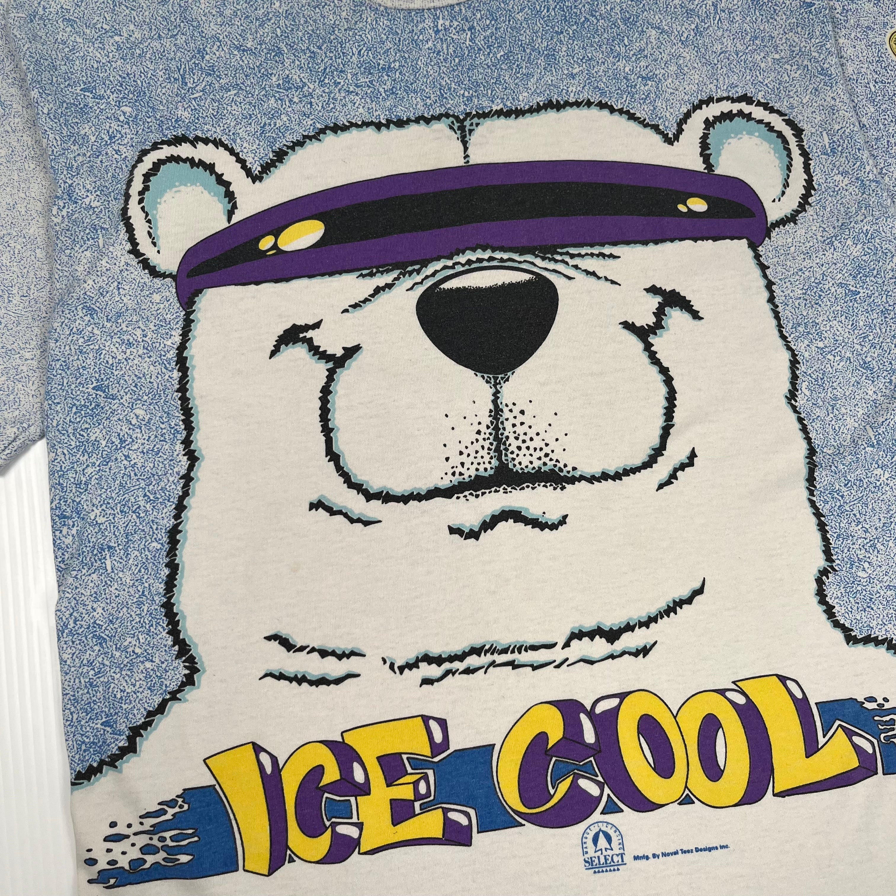 90s Labatt's Blue Light Ice Cool Polar Bear Tee L