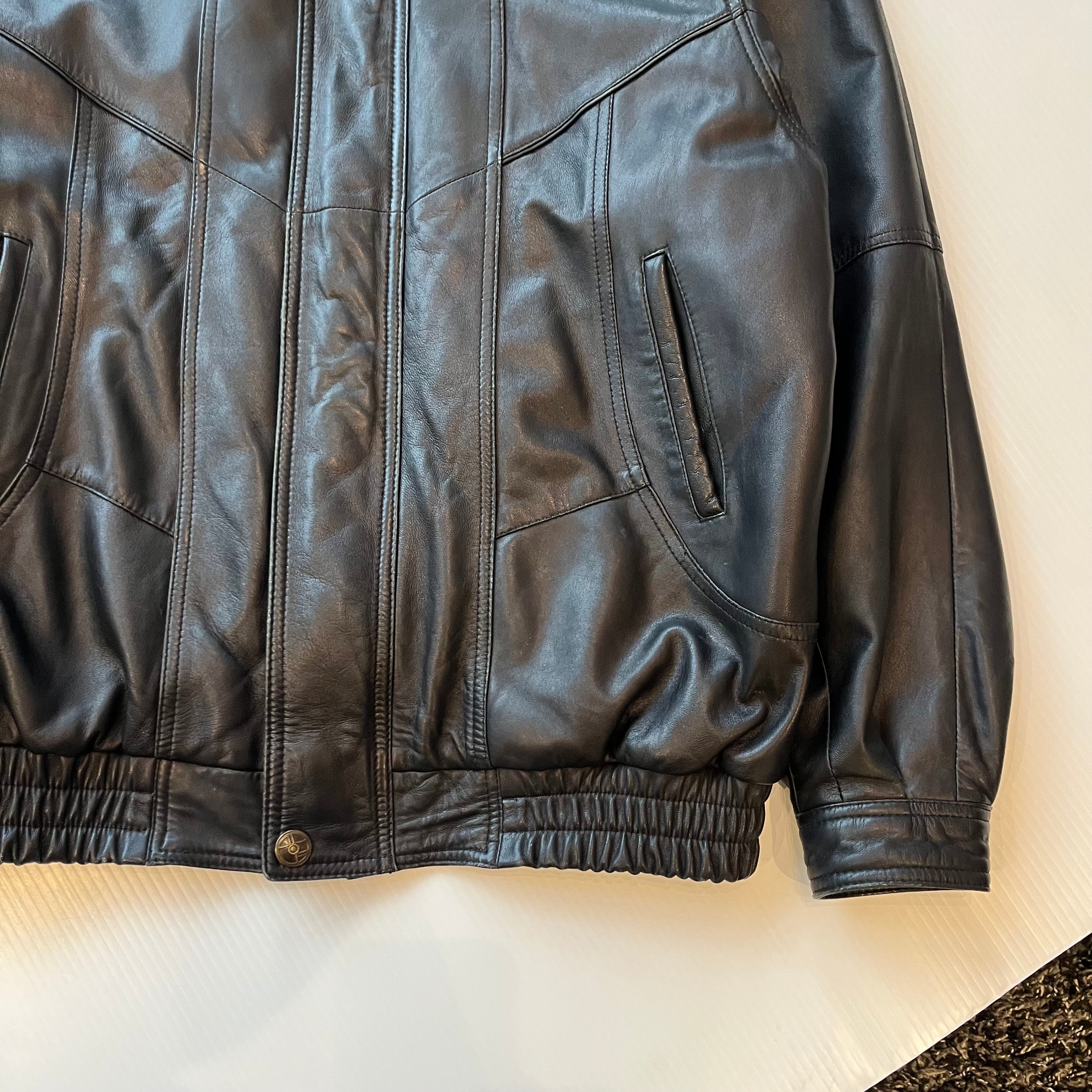 Vintage Boutique Of Leathers Full Zip Bomber Jacket XL
