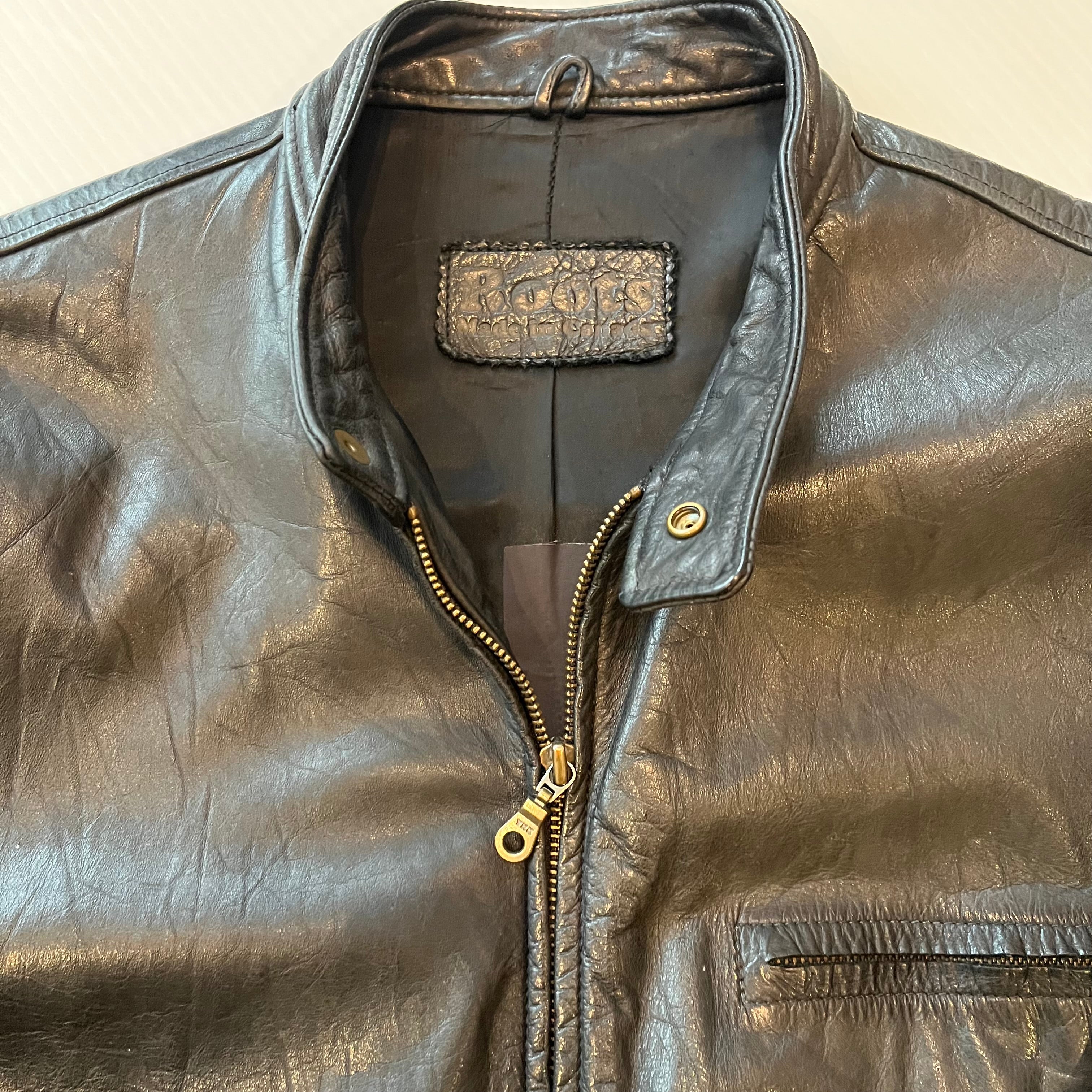 Vintage Roots Canada Leather Moto Jacket M