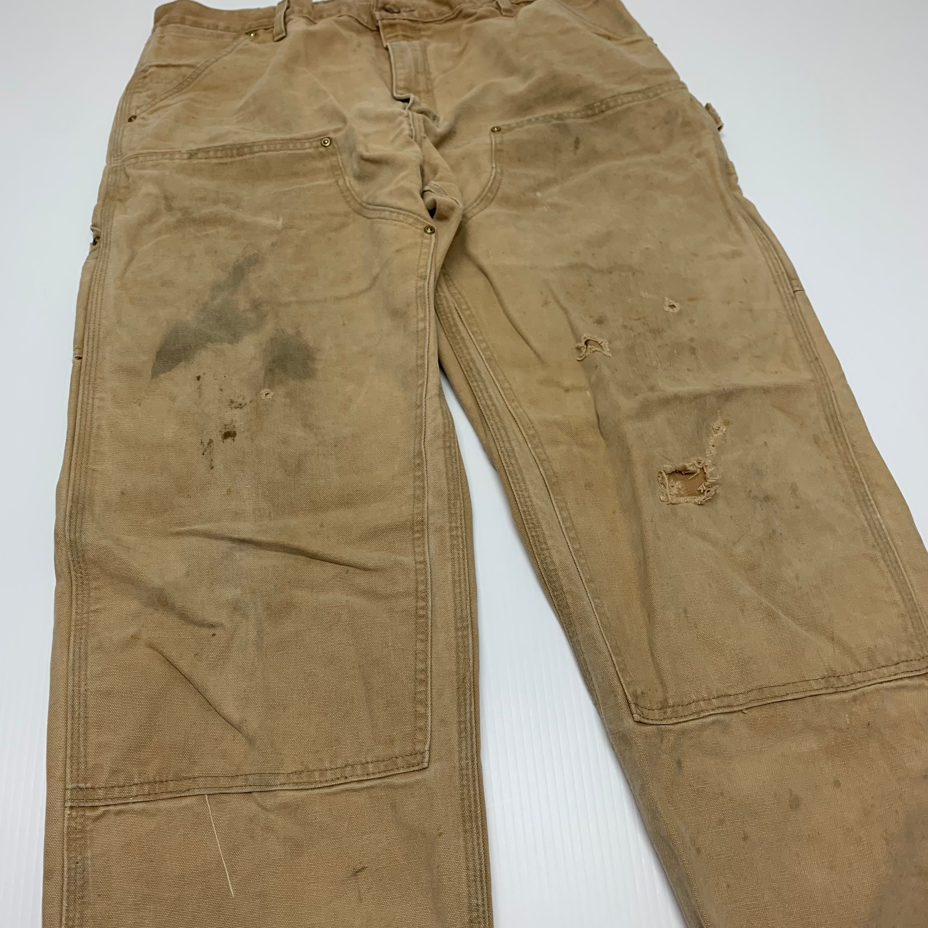 Carhartt Tan Double Knee Denim 38x32