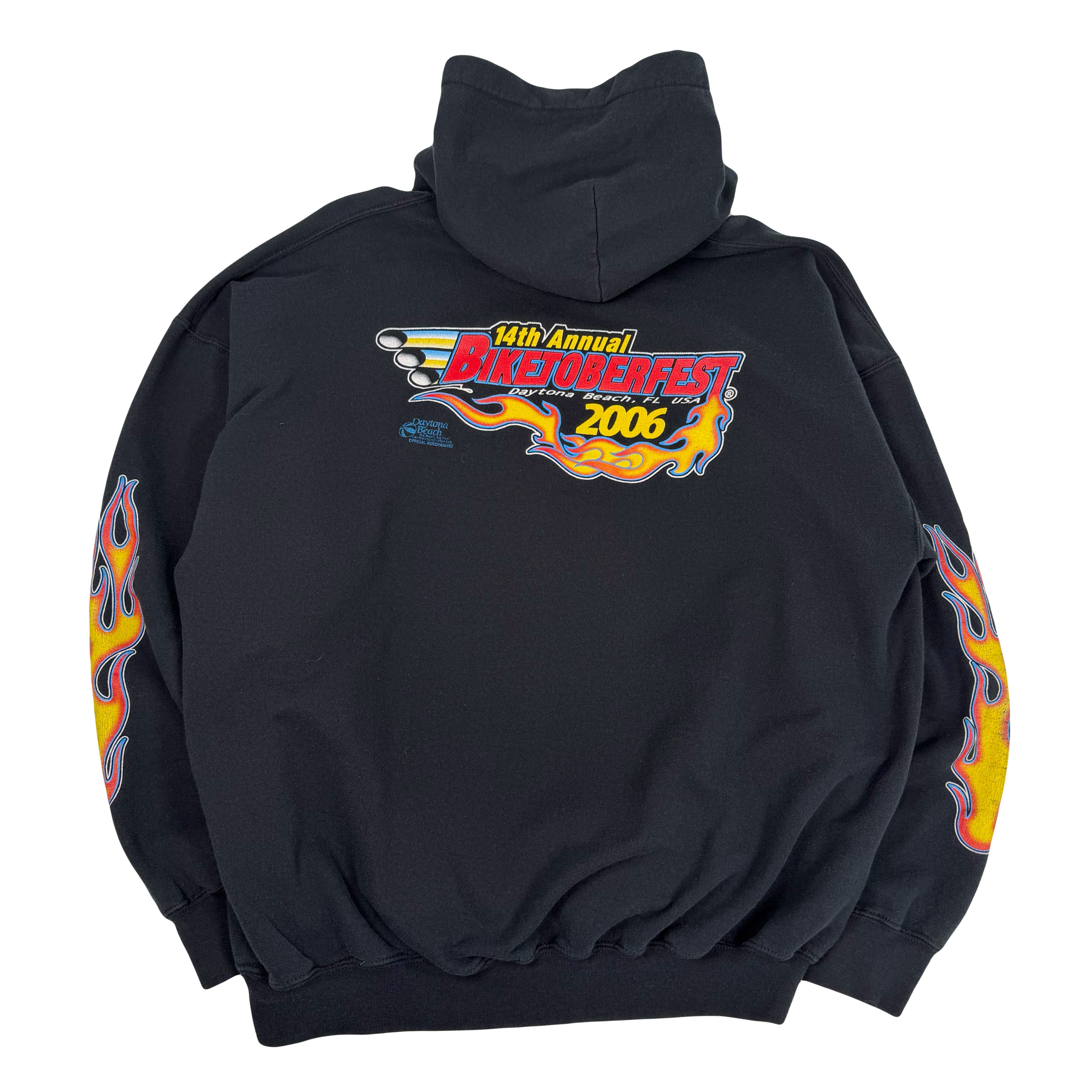2006 Biketoberfest Daytona Beach Flames Hoodie XXL