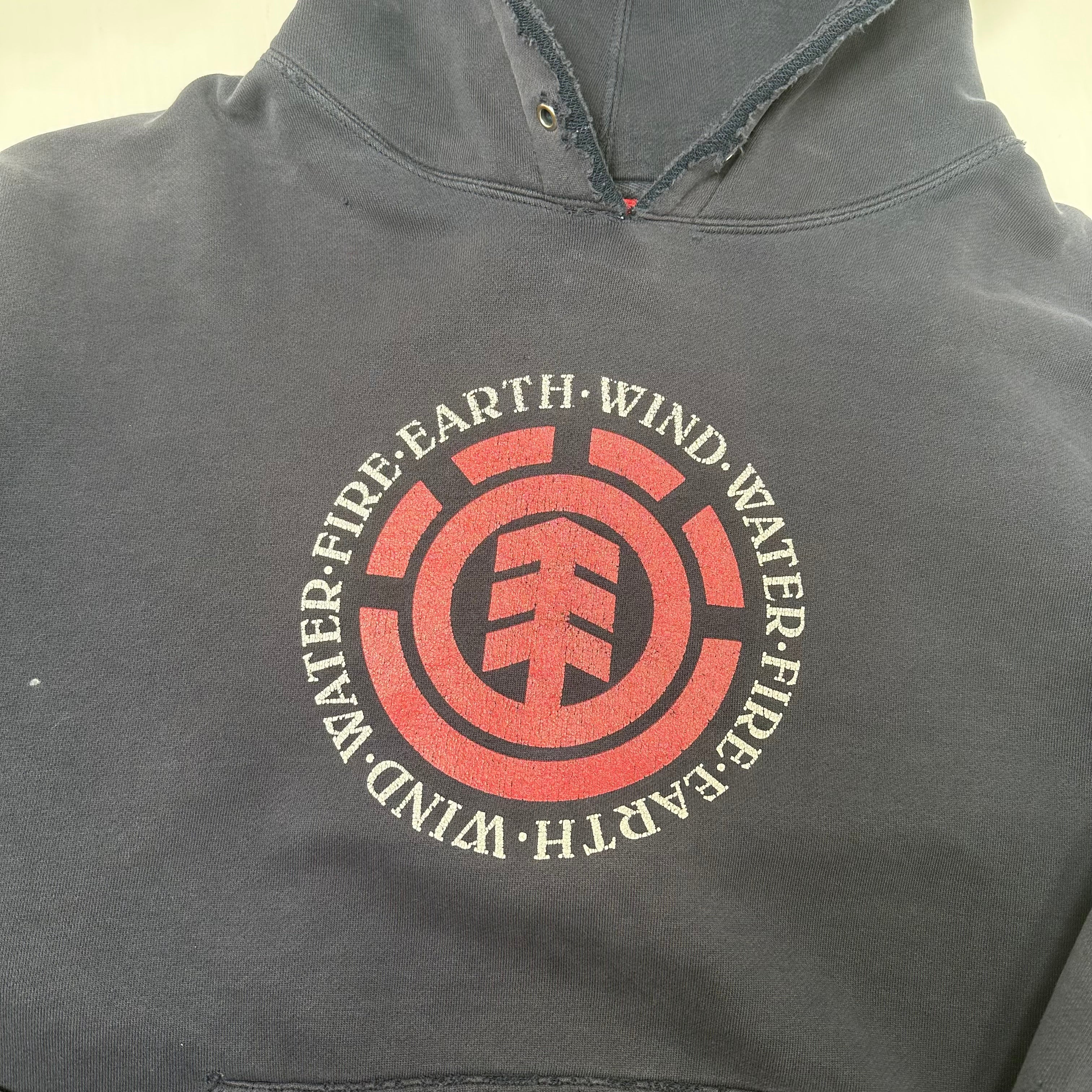Y2K Element Skateboards Distressed Hoodie L