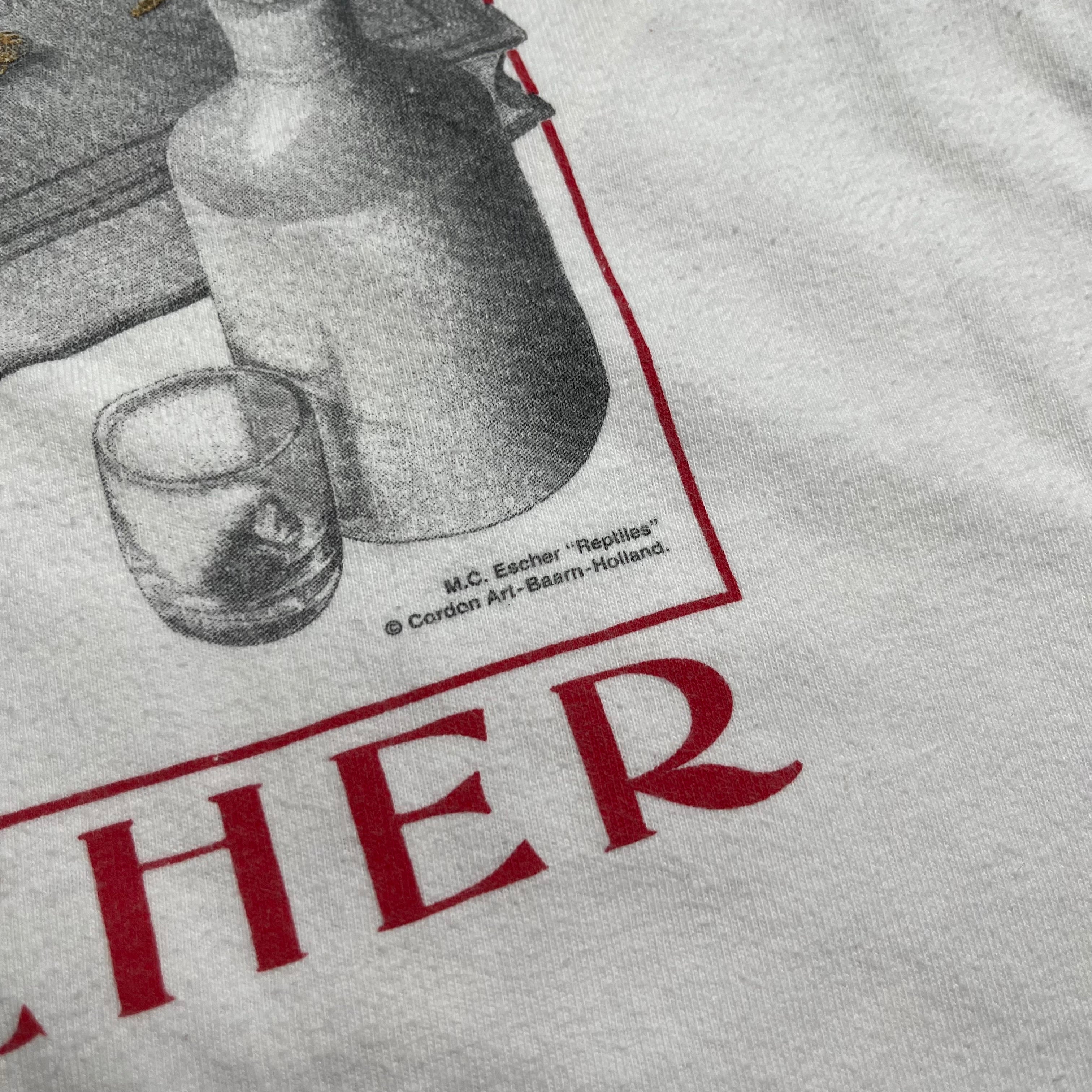 90s M.C. Escher Reptiles Tee L