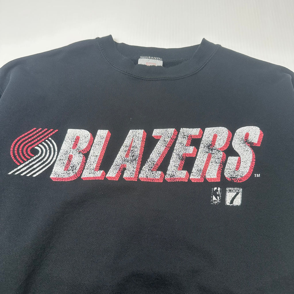 Vintage Logo 7 Portland Blazers NBA Crewneck XL