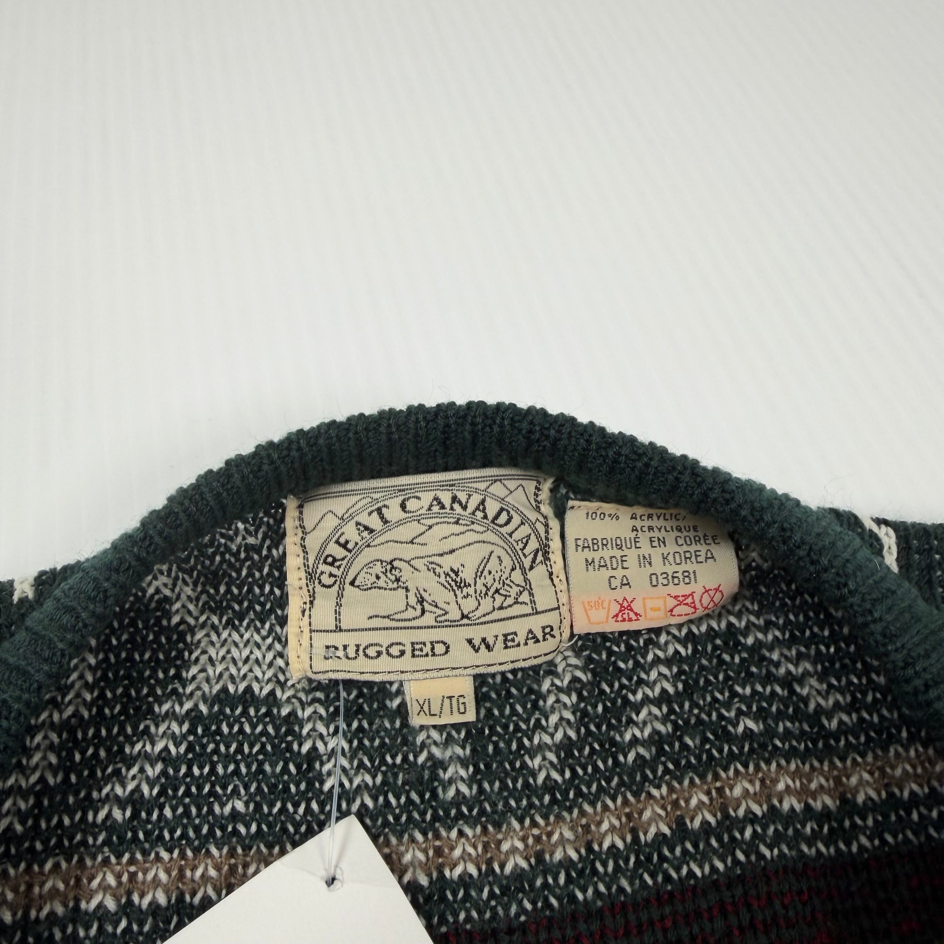 Vintage Great Canadian Rugged Wear Knit Sweater XL