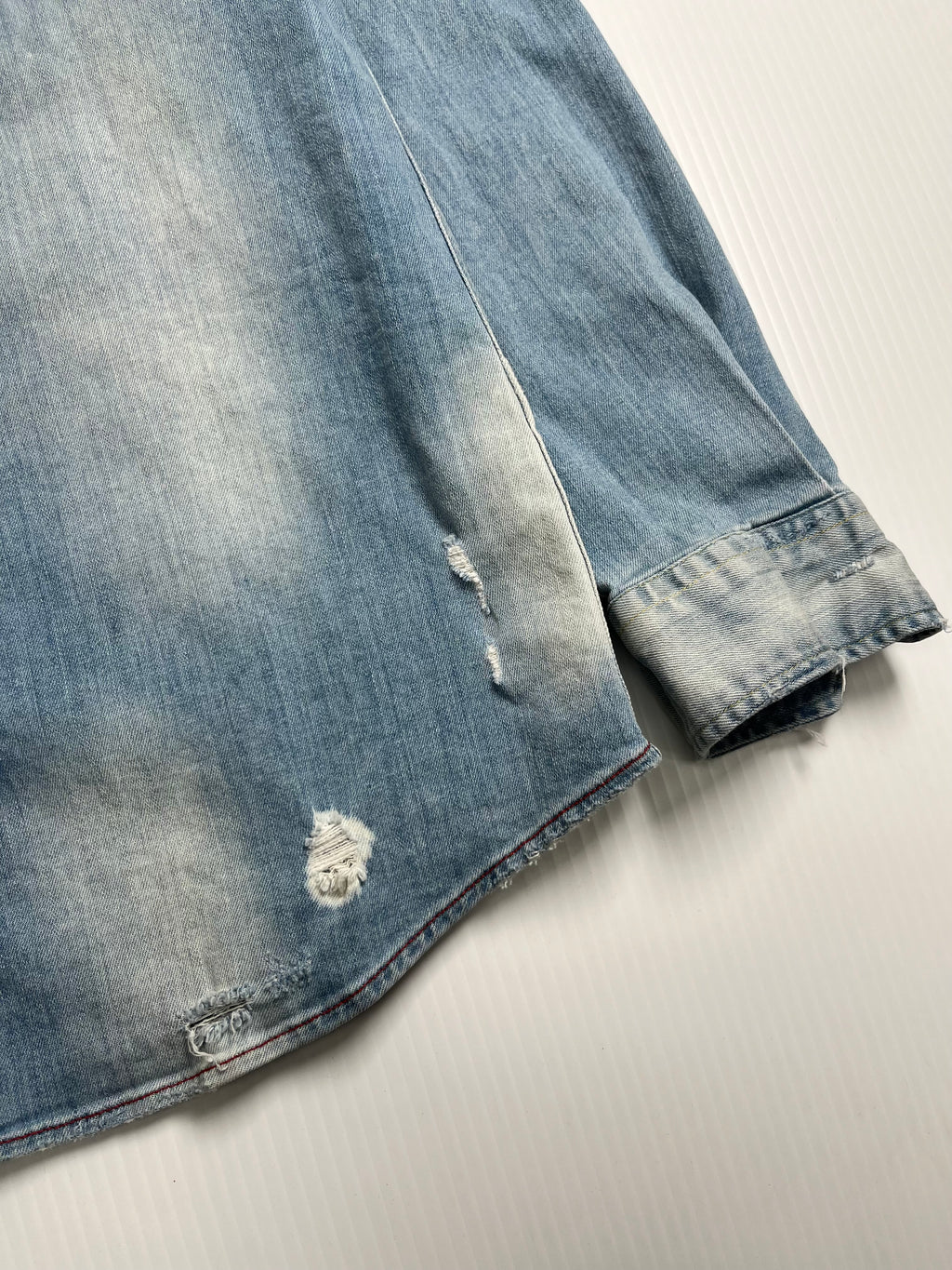 DSquared2 Distressed Denim Button Up Shirt XXL