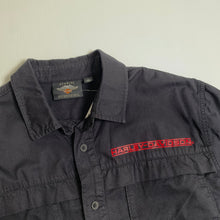 Load image into Gallery viewer, Harley Davidson Motor Cycles Short Sleeve Button Up Shirt L
