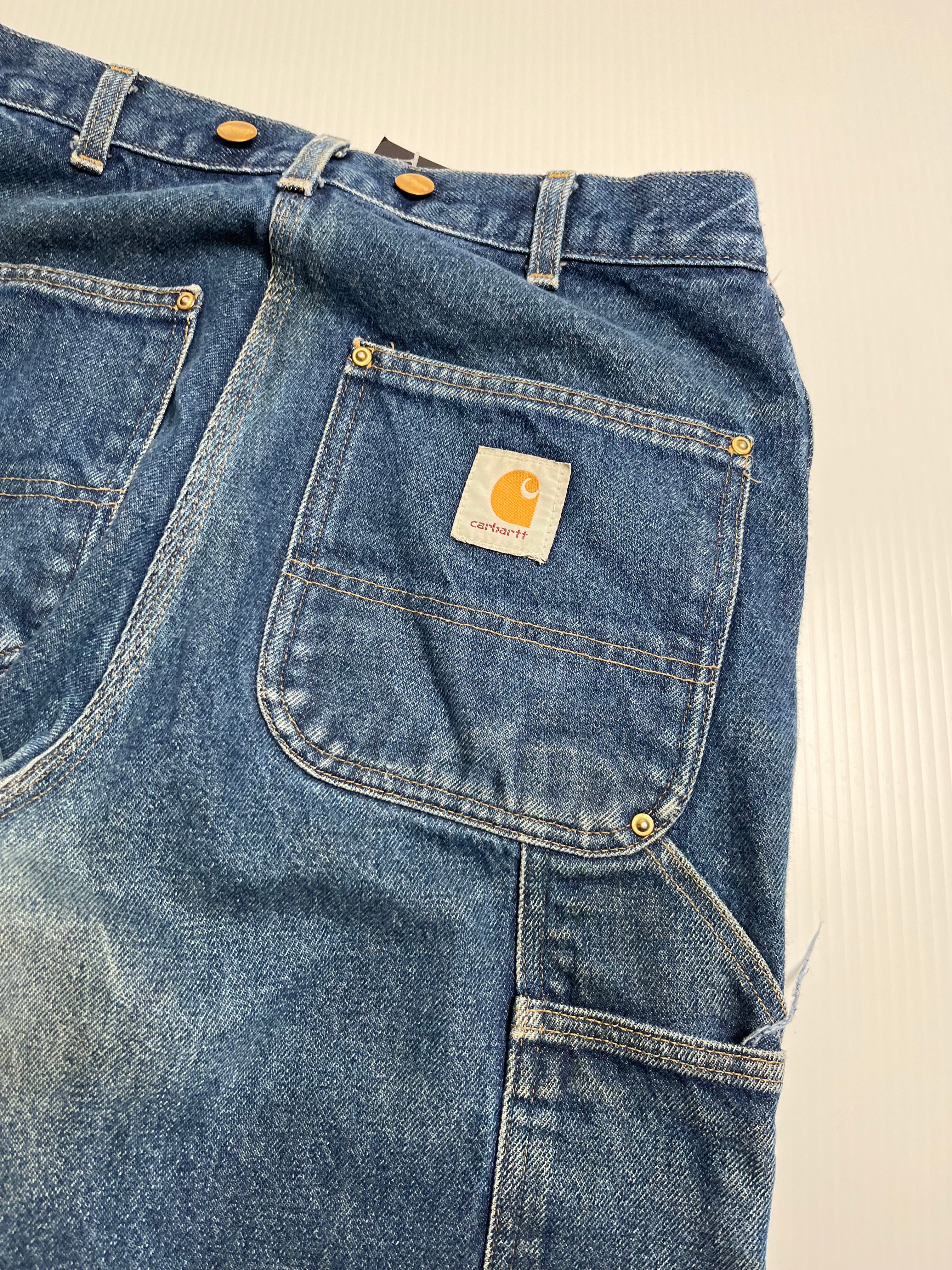 Vintage Carhartt Denim Dark Wash Double Knees 32