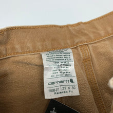 Load image into Gallery viewer, Carhartt Tan Double Knee Denim 32x30 1013
