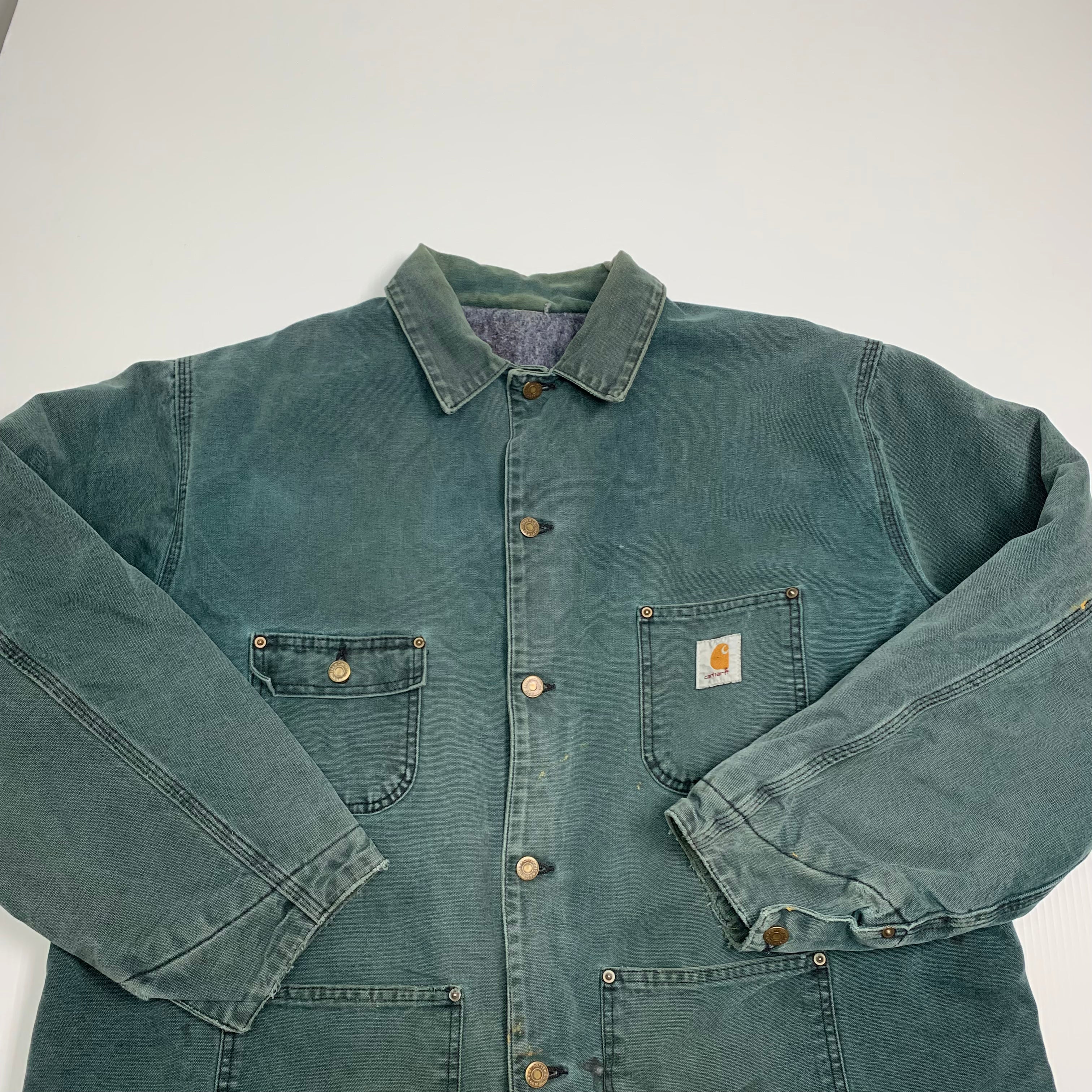 Carhartt Faded Teal Chore Coat XXL
