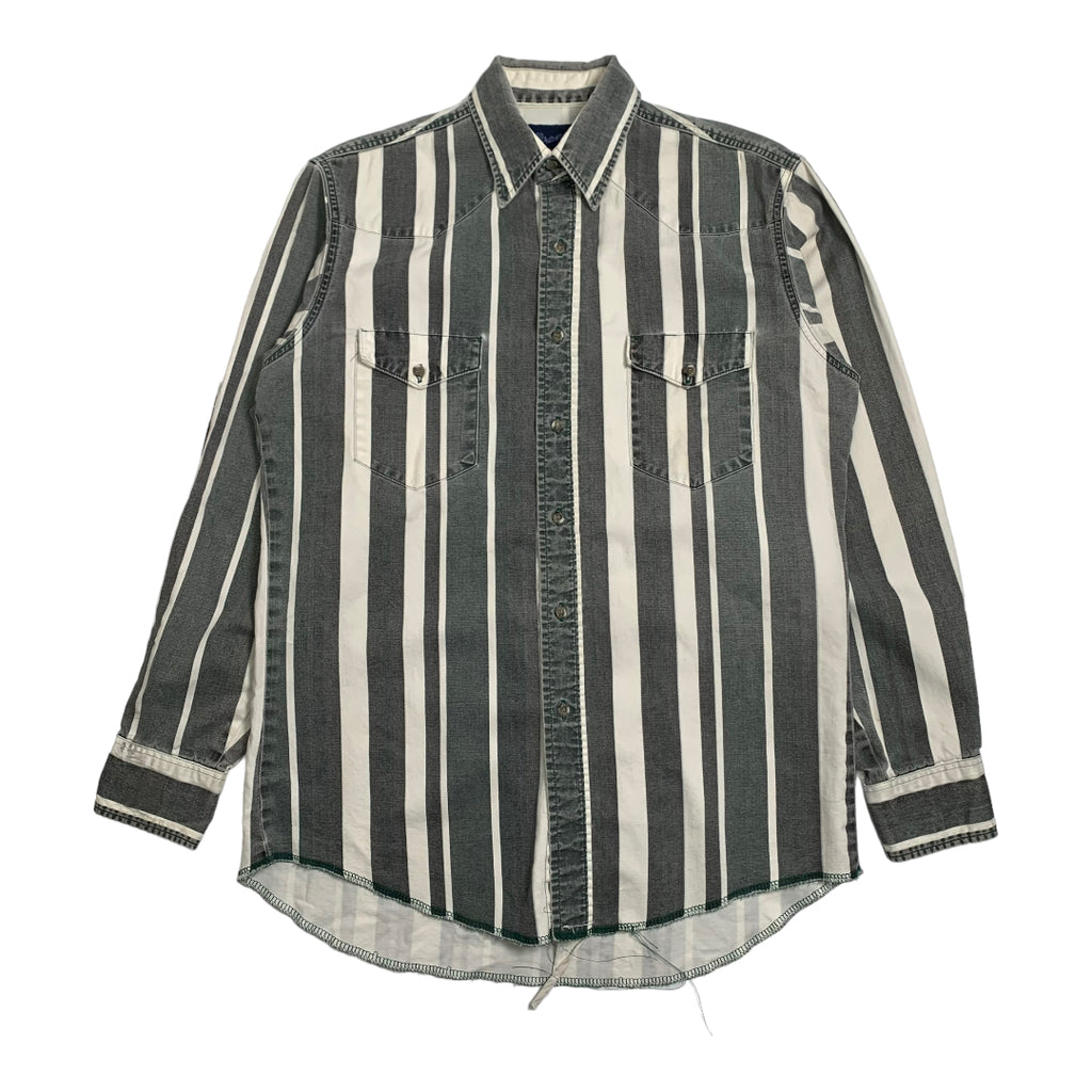 Vintage Wrangler Striped Button-Up Shirt M
