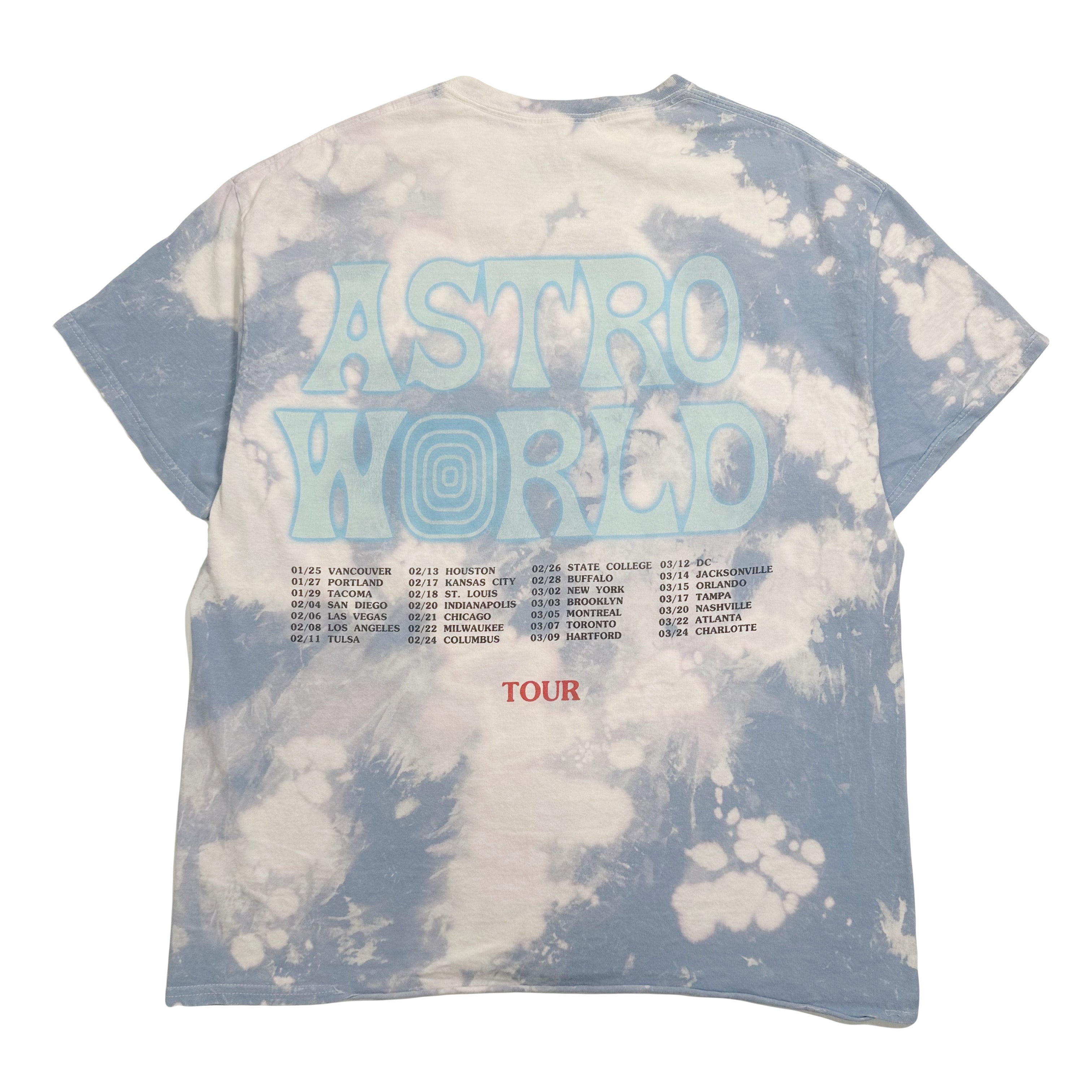 Astroworld Tour Astronaut Tie Dye Tee L