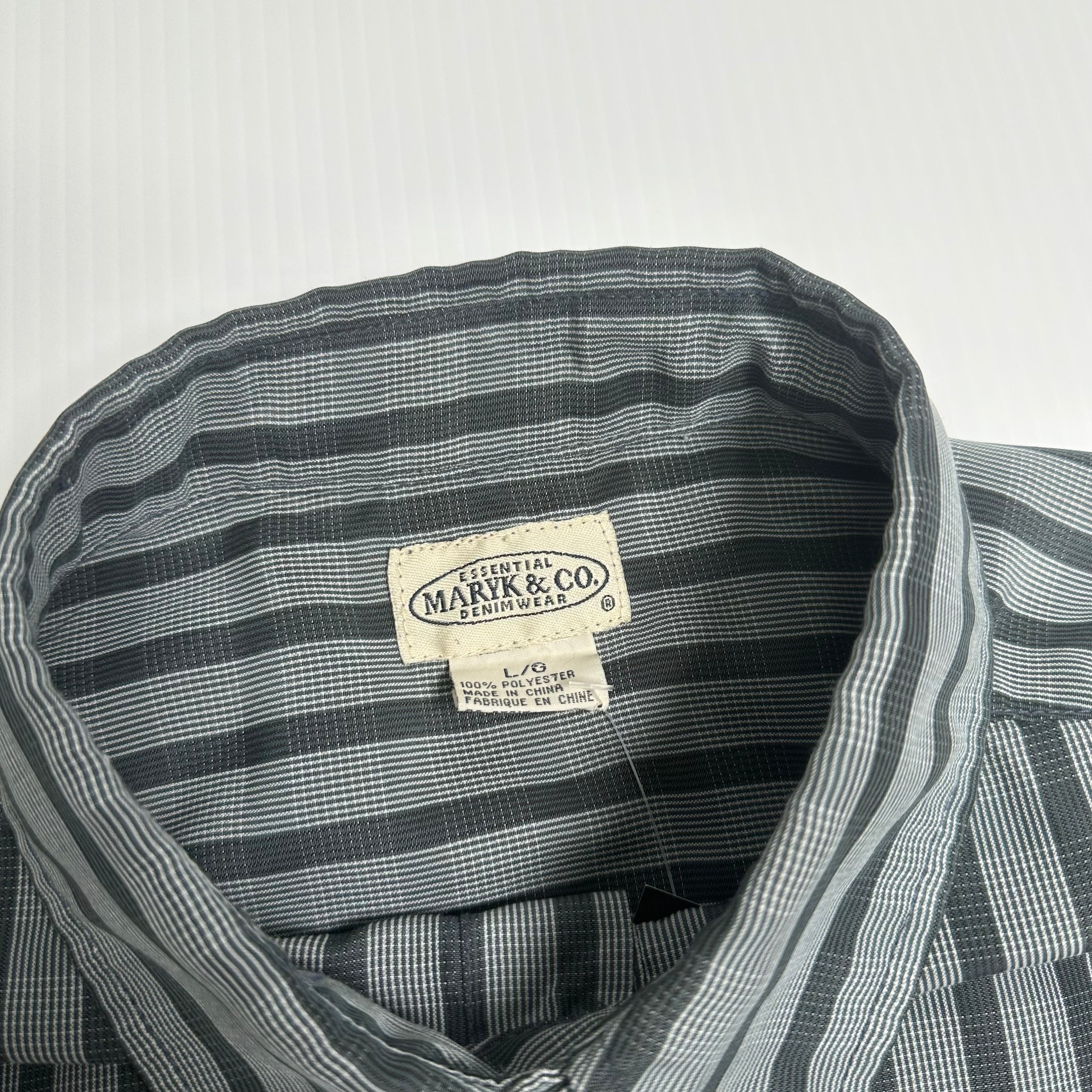 Maryk & Co Plaid Short Sleeve Button Up Shirt L
