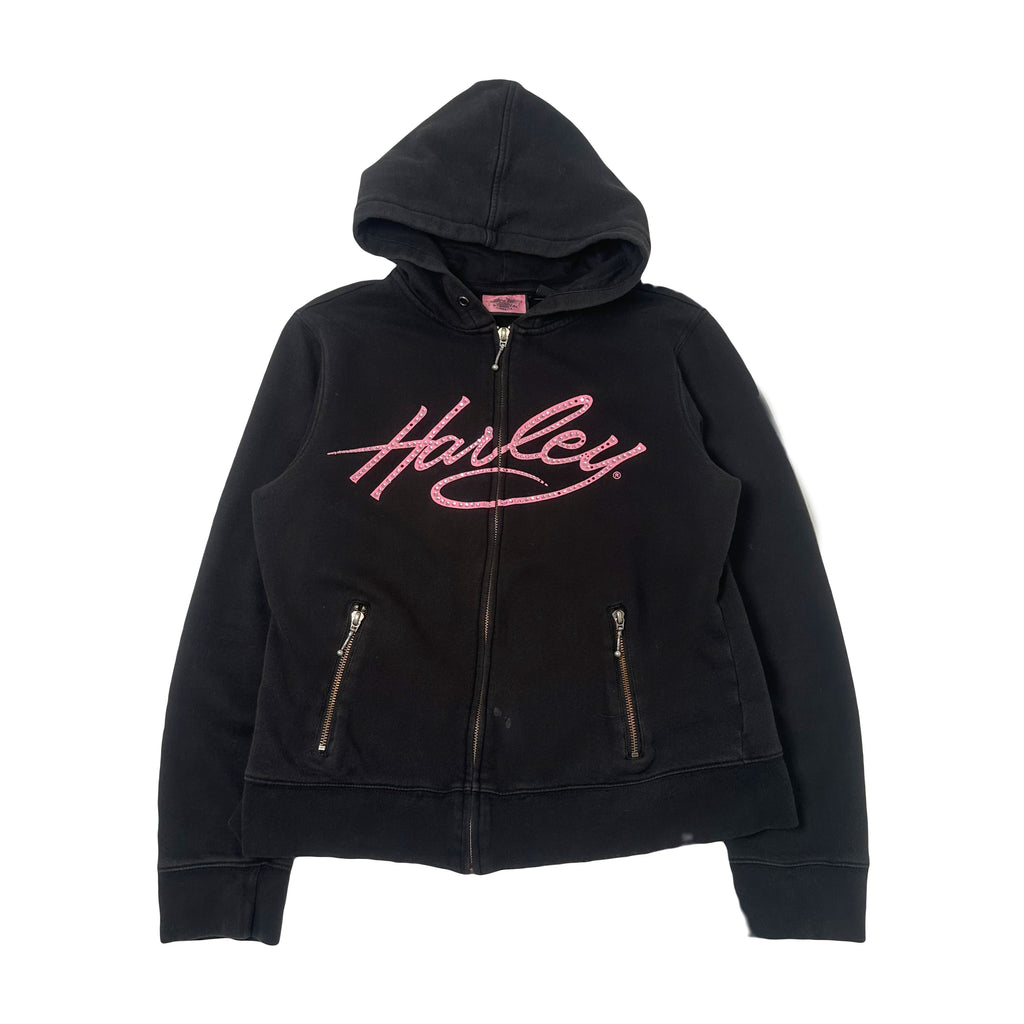 Harley Davidson Jewel Logo Zip Hoodie Women's M