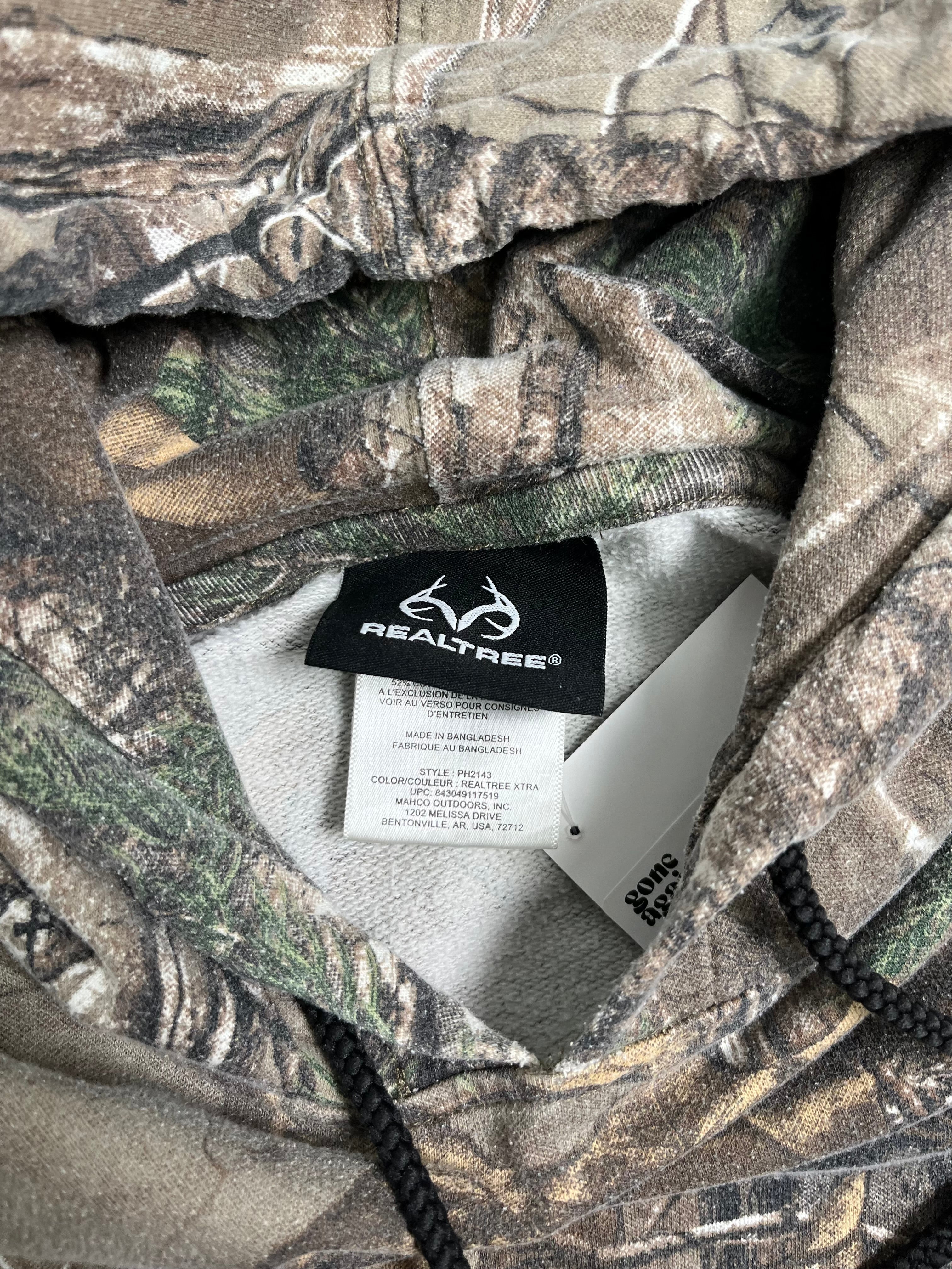 Realtree Logo Camouflage Faded Hoodie L